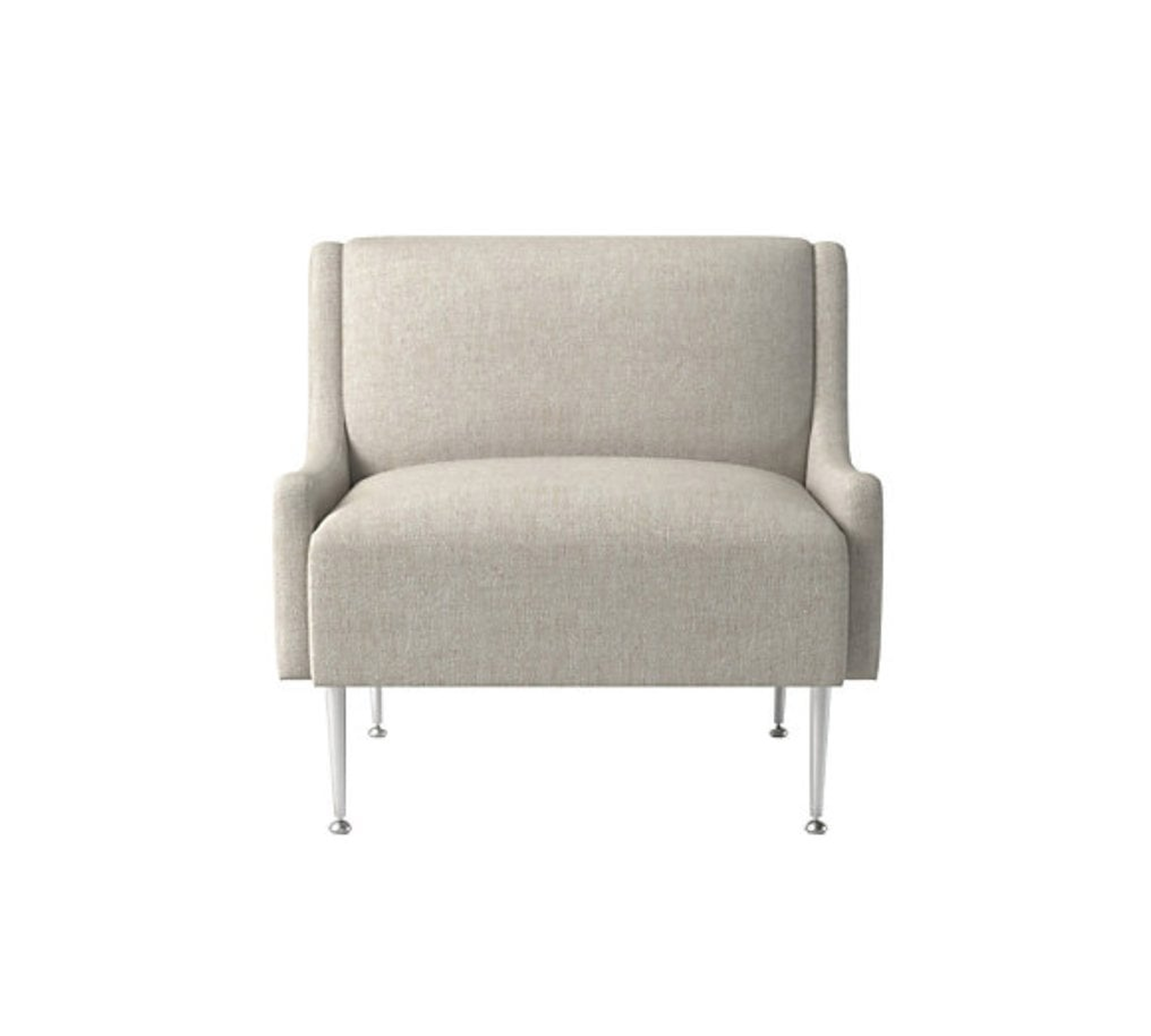 REGENT WINGBACK CHAIR WITH CHROME LEGS - CB2
