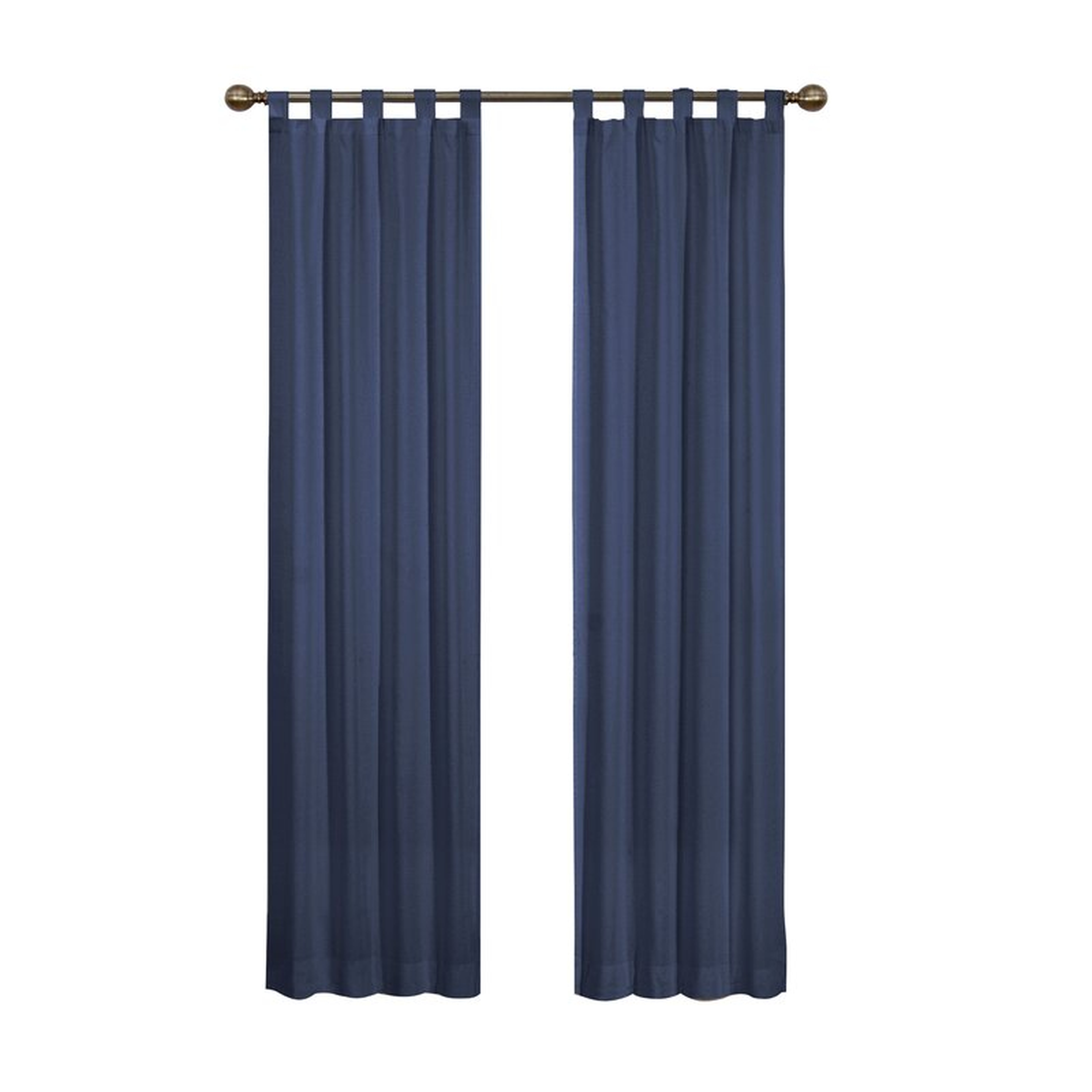 Barretti Cotton Blend Solid Sheer Tab Top Curtain Panels (set of 2) - Wayfair