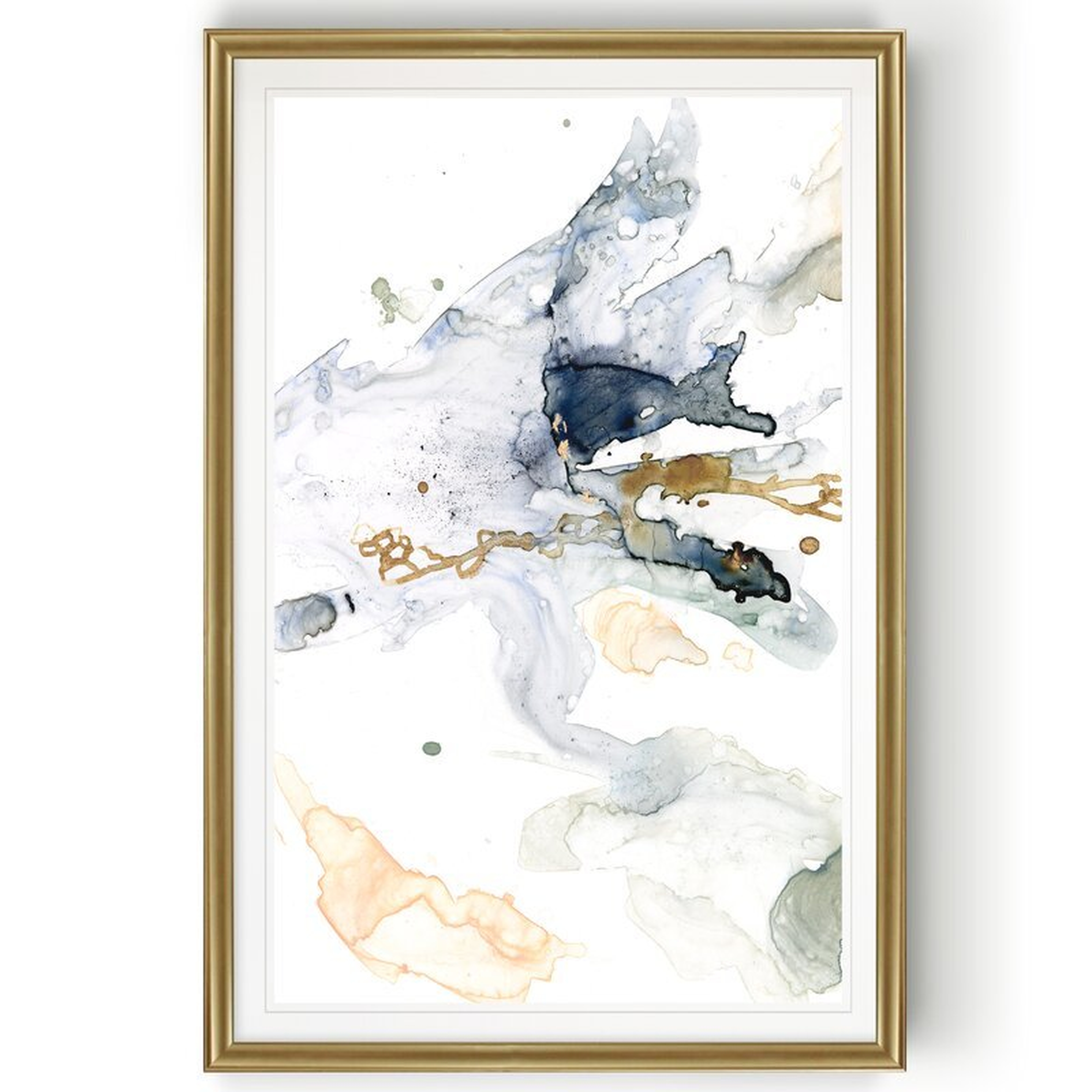 'Organic Interlace II' - Painting Print on Canvas-Gold Frame - Wayfair