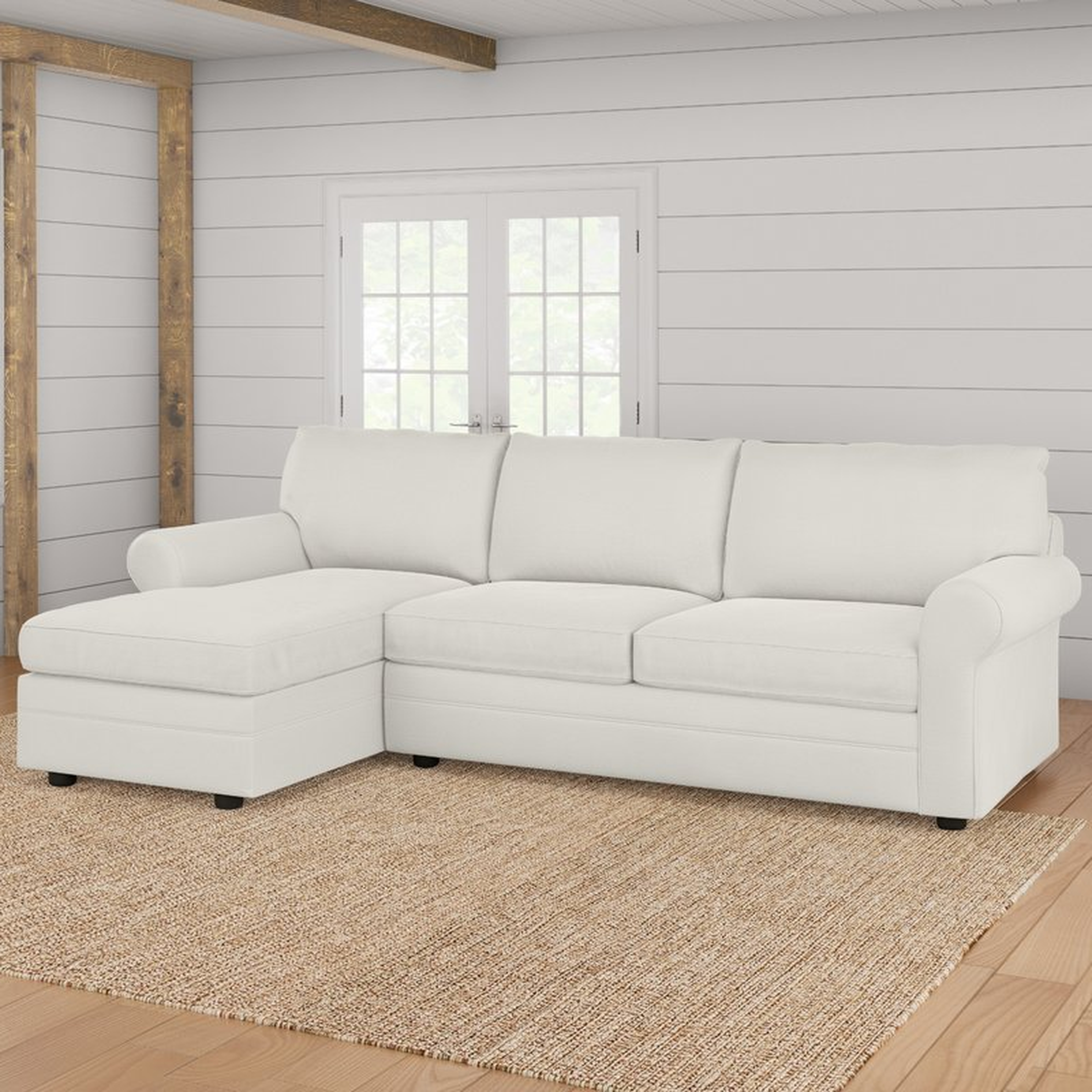 Haring Sectional, Left Hand Facing, Bevin Natural Fabric - Birch Lane