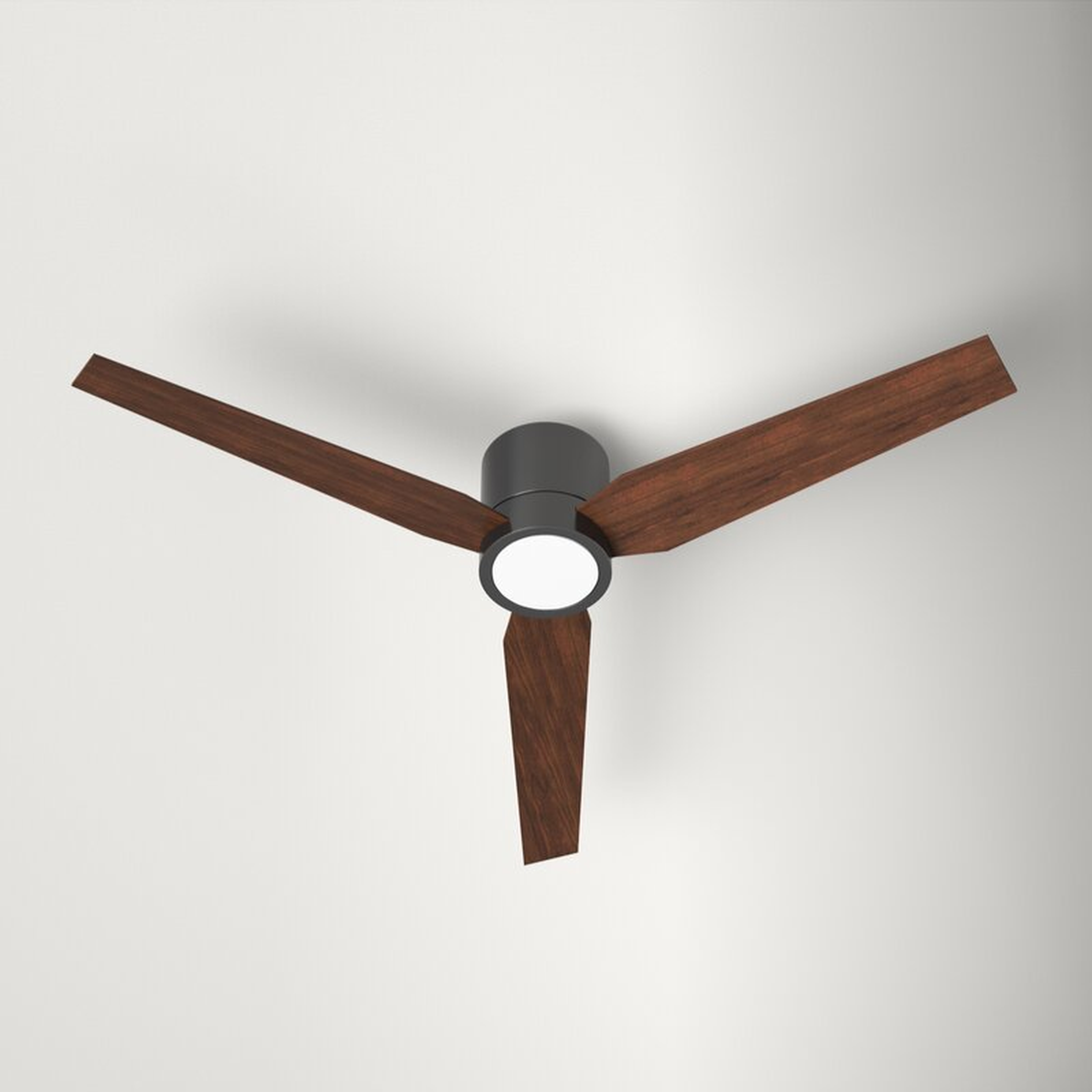 Goren 56" 3 - Blade LED Flush Mount Ceiling Fan with Remote Control and Light Kit Included - AllModern