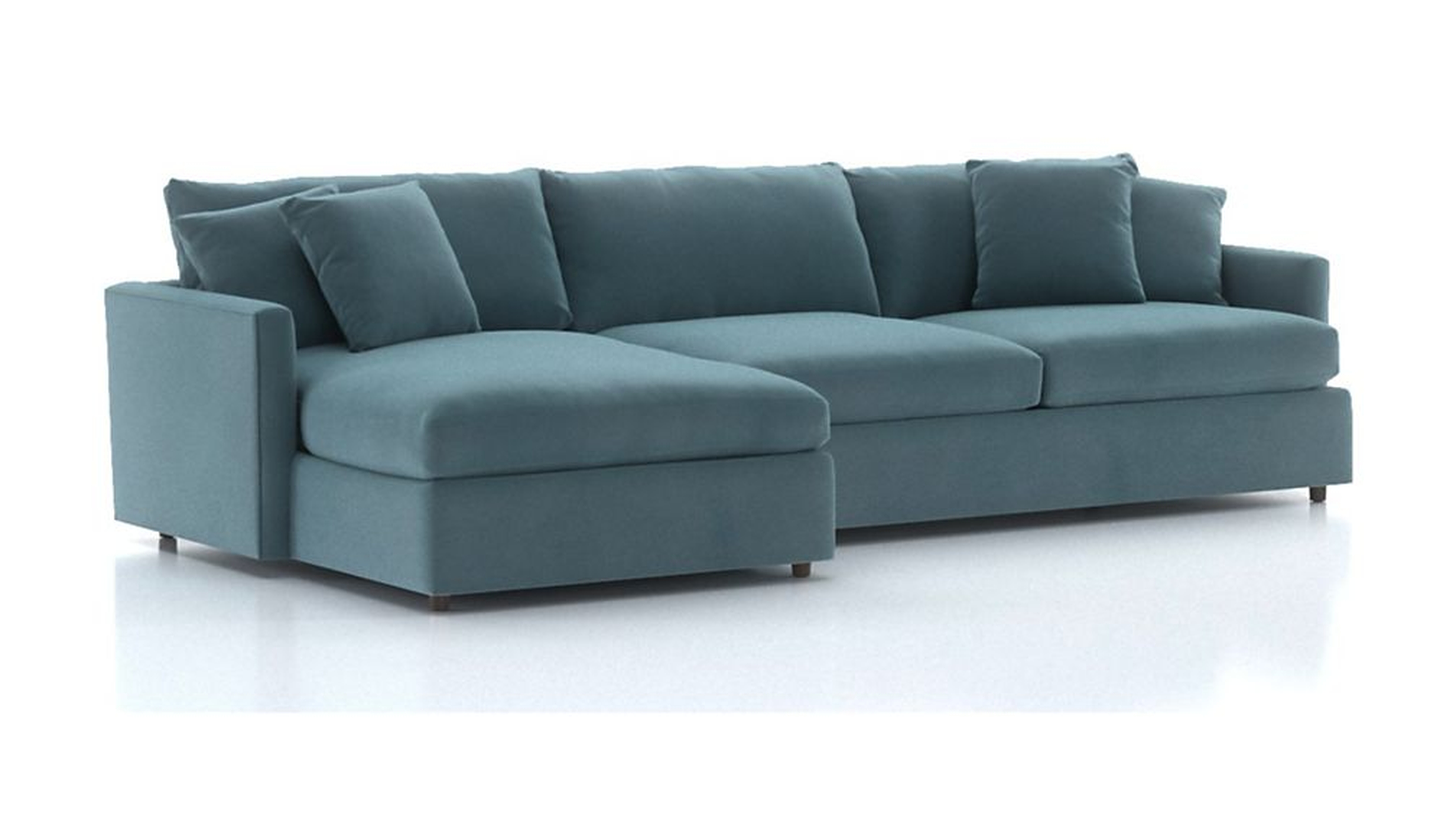 Lounge II 2-Piece Sectional Sofa- View, Nile - Crate and Barrel
