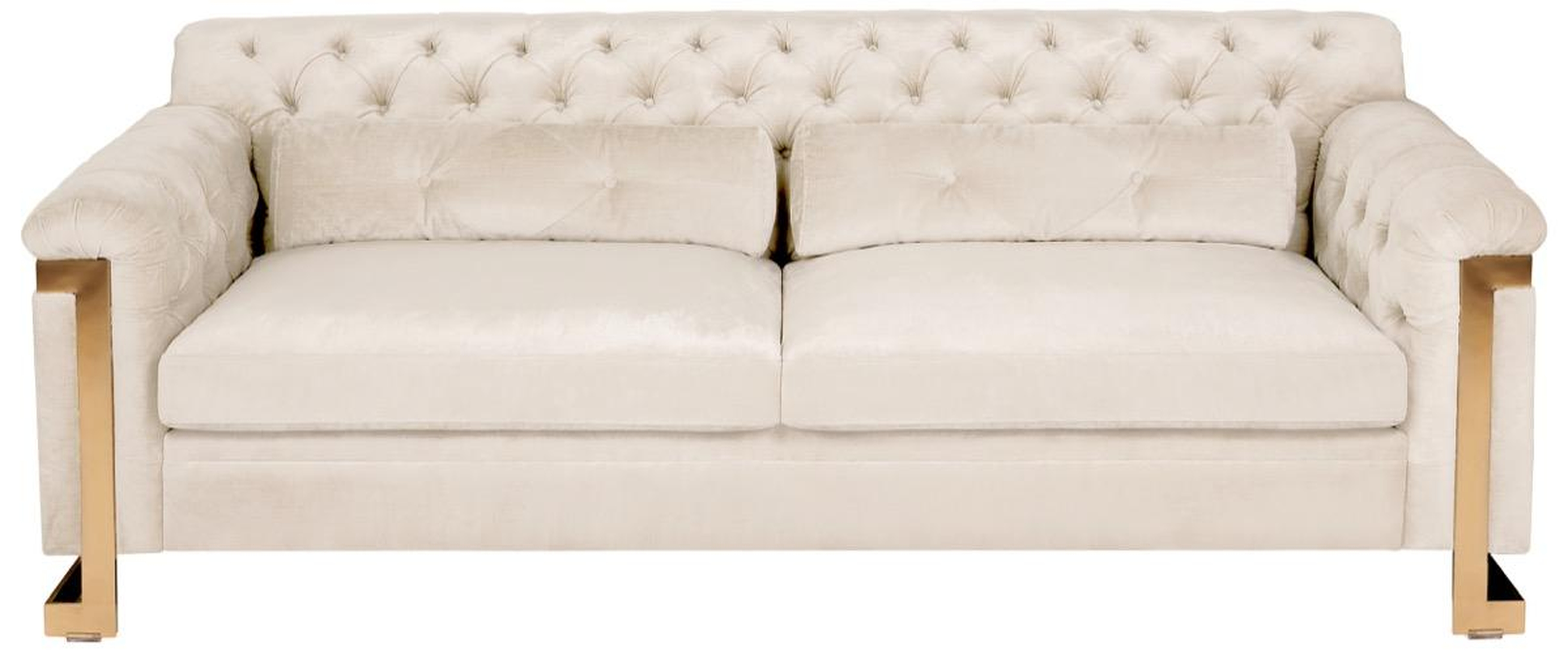 Lethbridge Tufted Velvet Sofa - White - Safavieh - Arlo Home
