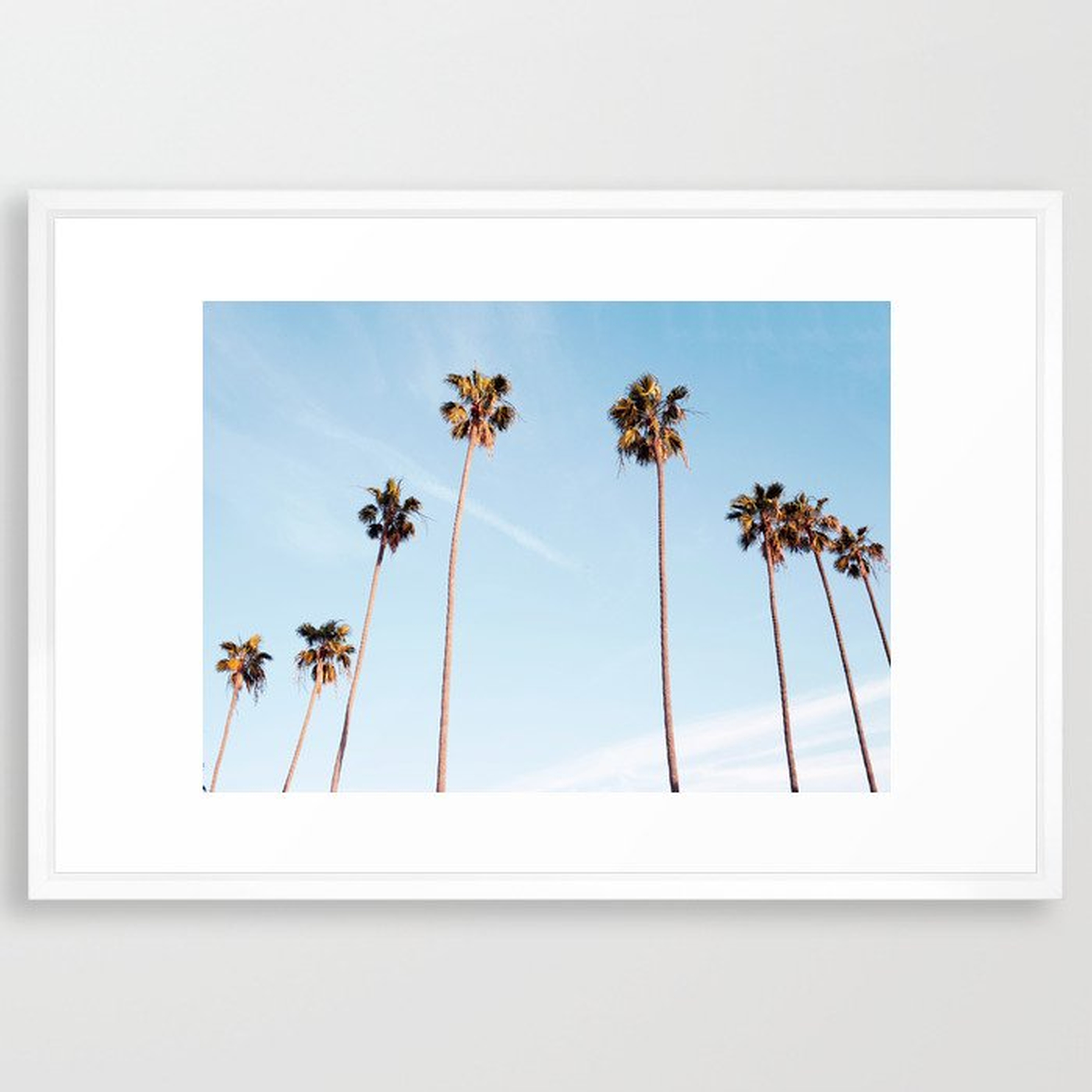 LA Palm Trees Framed Art Print - Society6