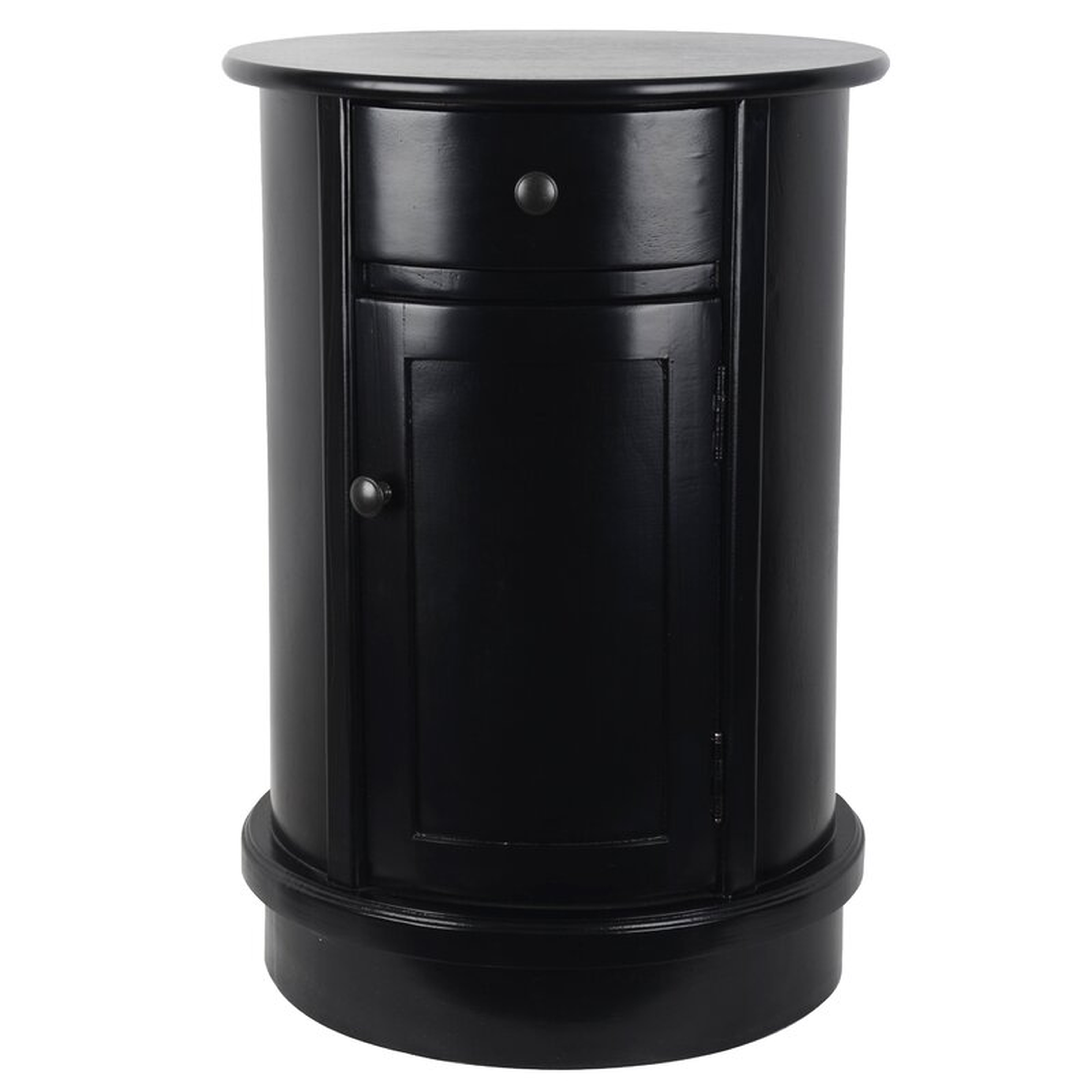 Monica Drum End Table with Storage - Wayfair