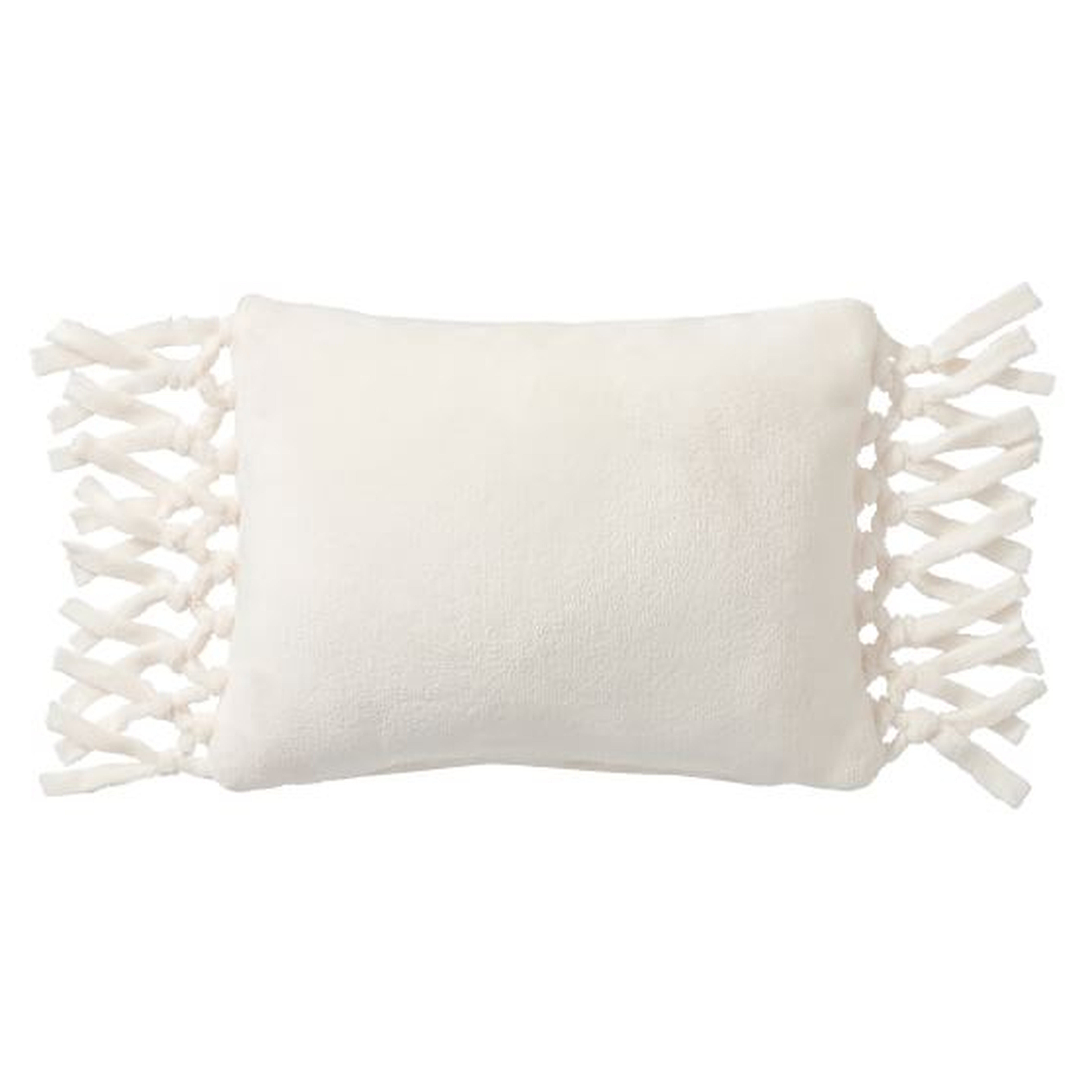 Bohemian Fringe Plush Pillow, 12x16, Ivory (no insert needed) - Pottery Barn Teen