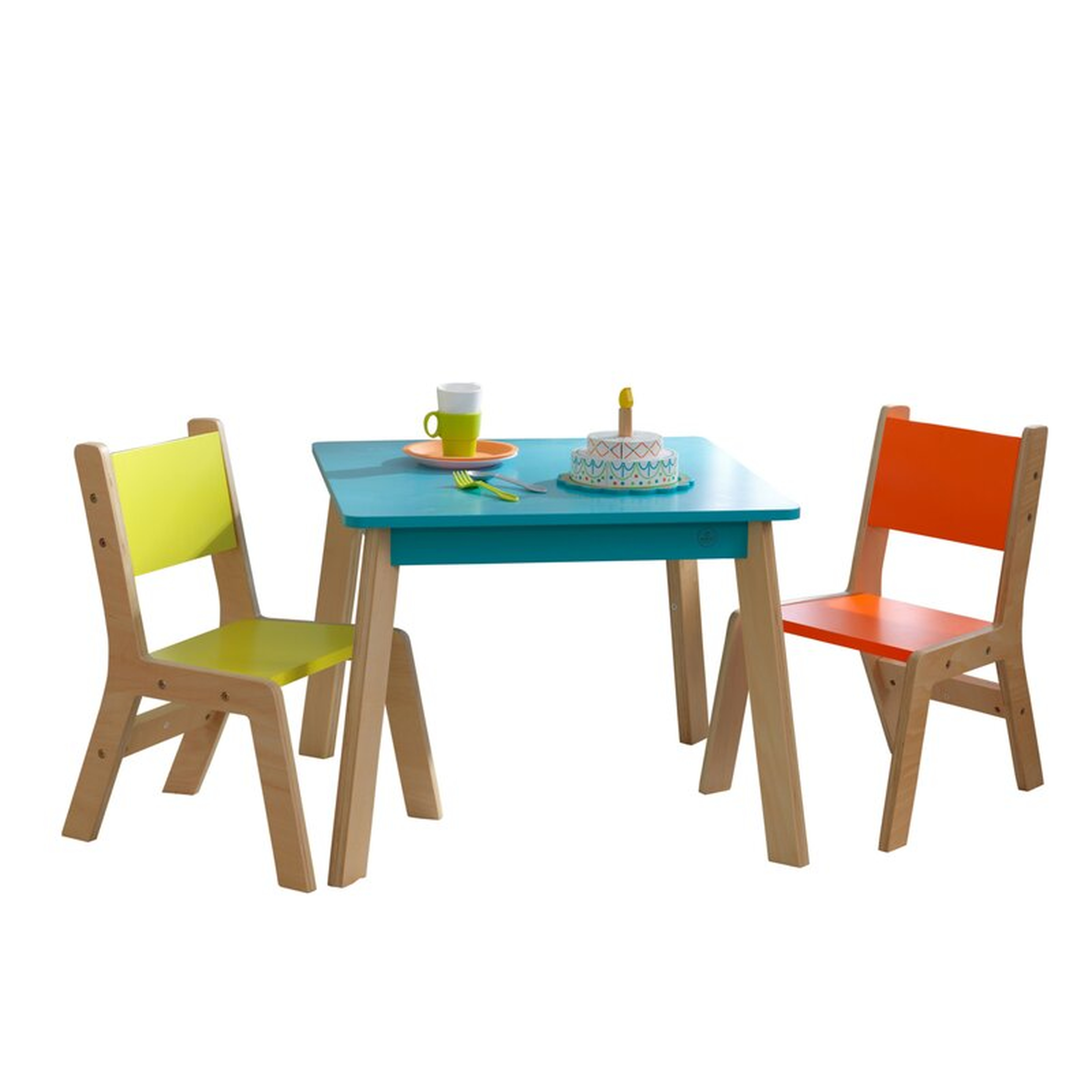 Modern Kids 3 Piece Writing Table and Chair Set - Wayfair