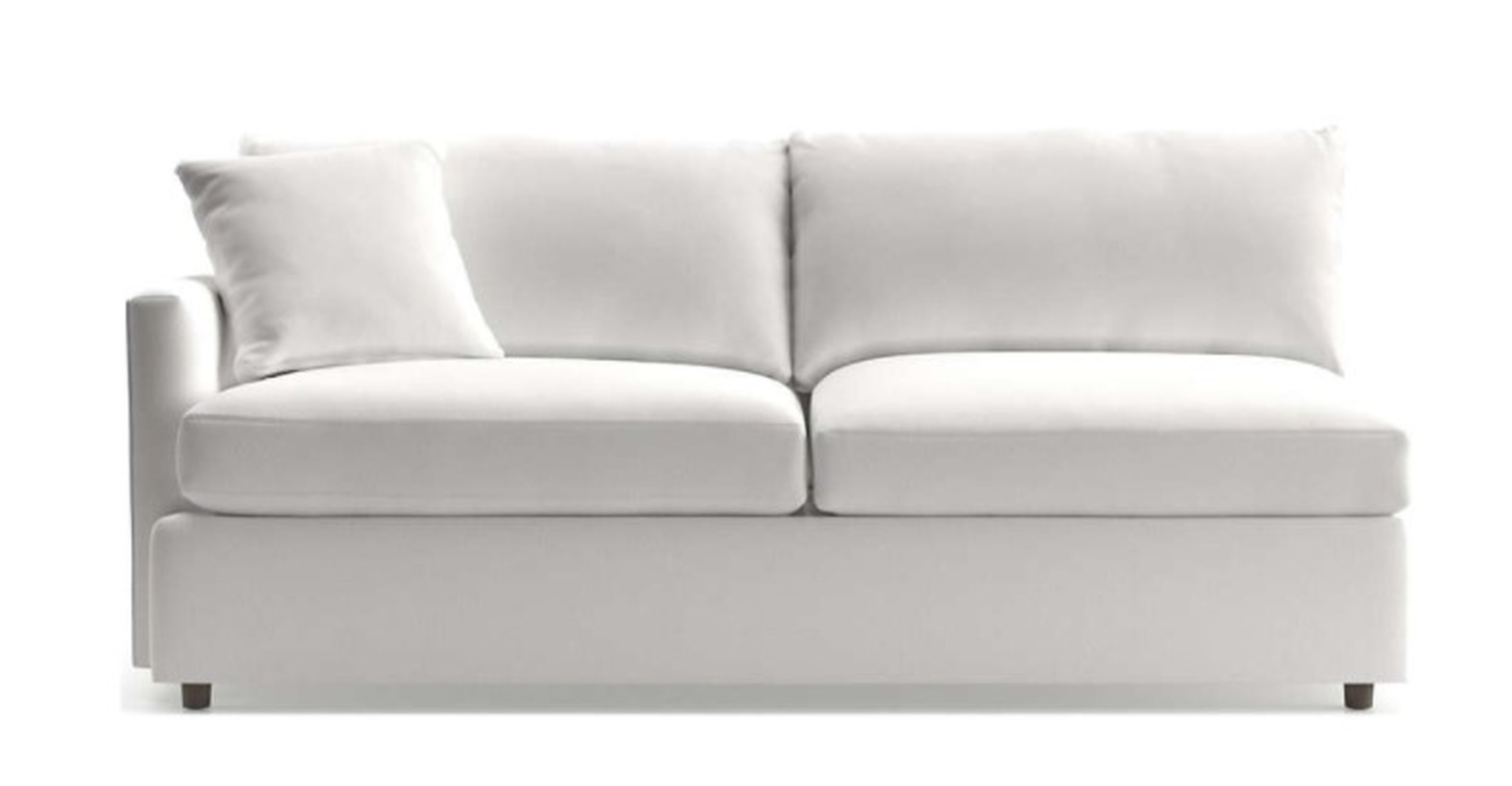 Lounge II Petite Left Arm Sofa- View White - Crate and Barrel