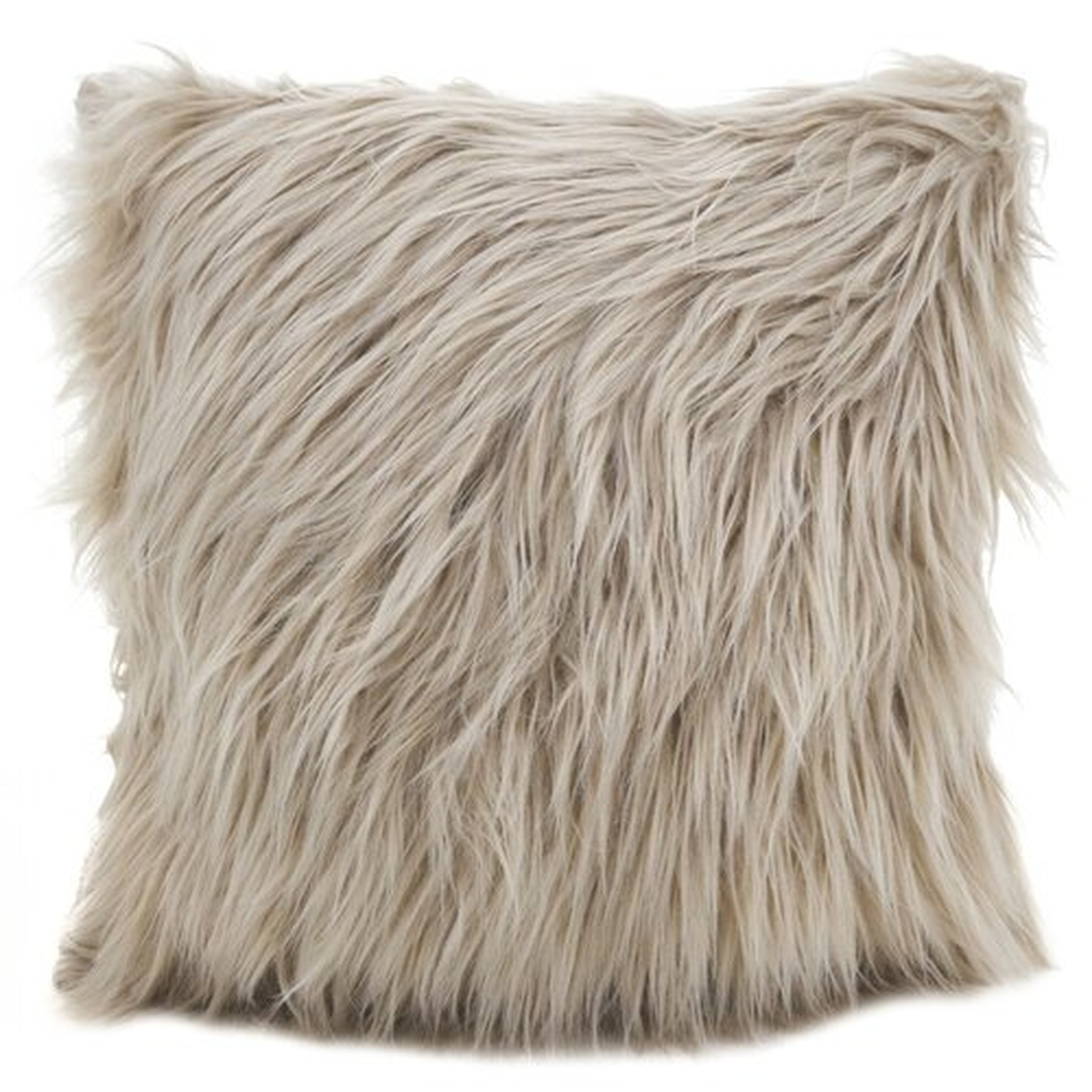 Nalston Faux Fur Long Hair Throw Pillow - Wayfair