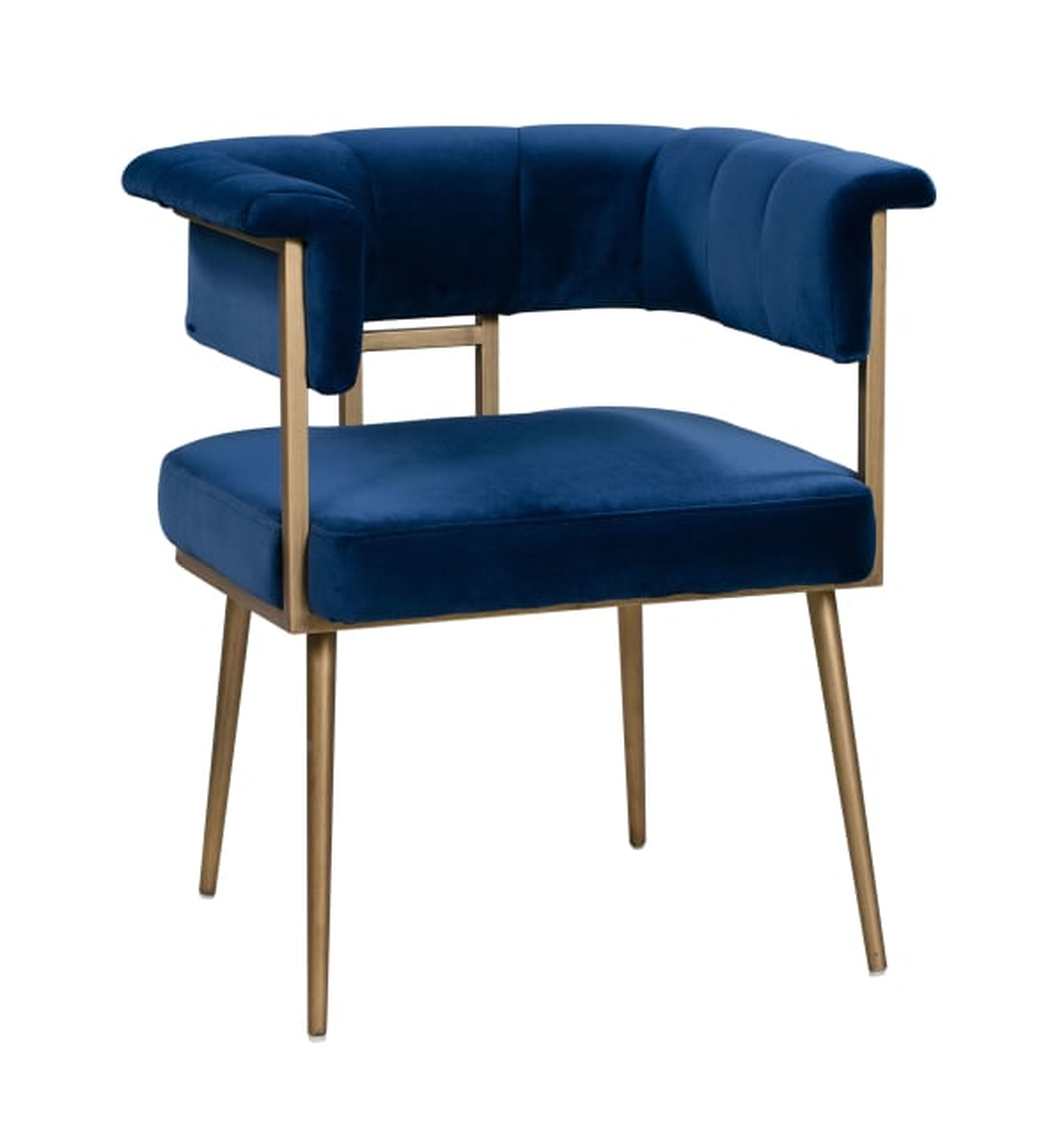 Astrid Navy Velvet Chair - Maren Home