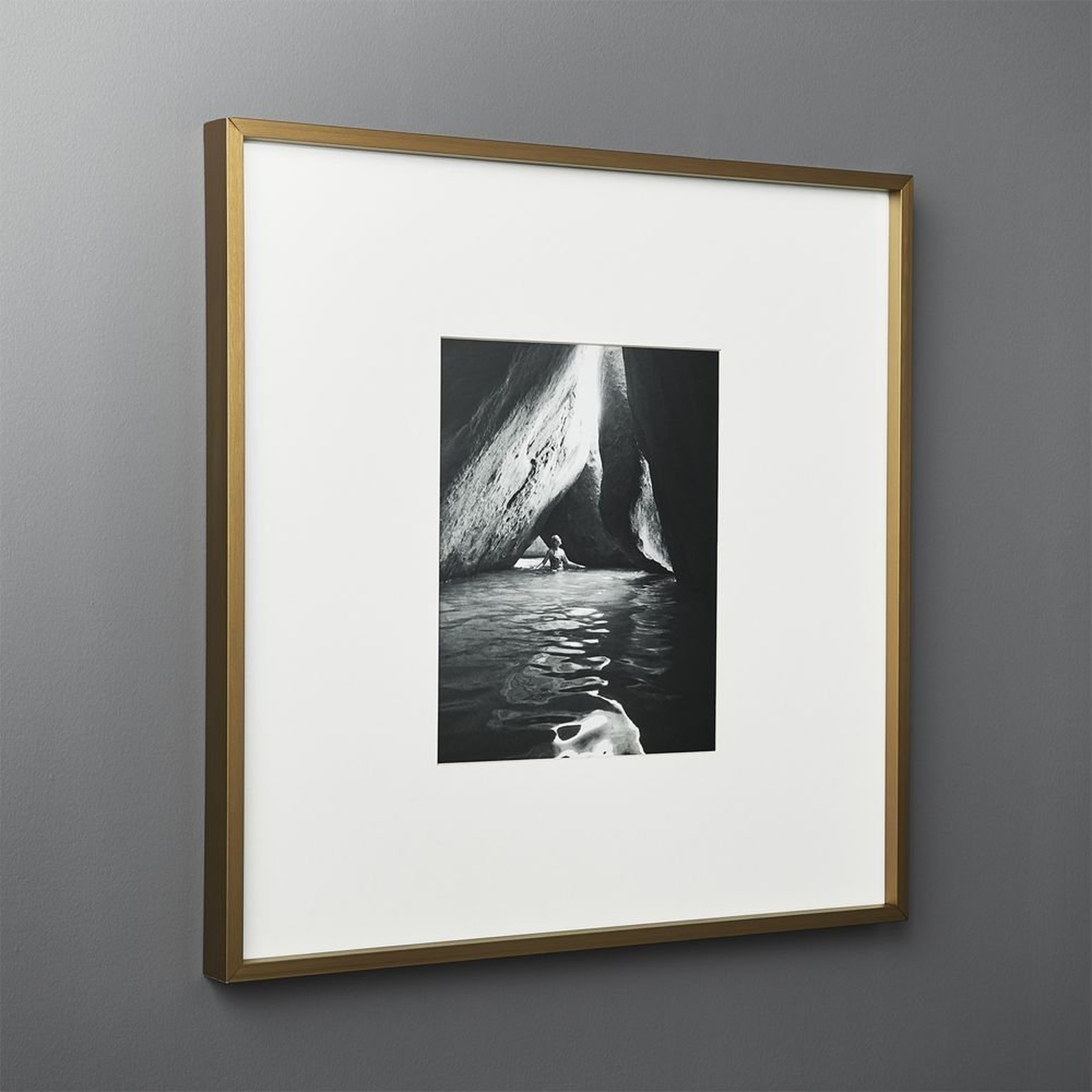 Gallery Brass Frame with White Mat 8x10 - CB2