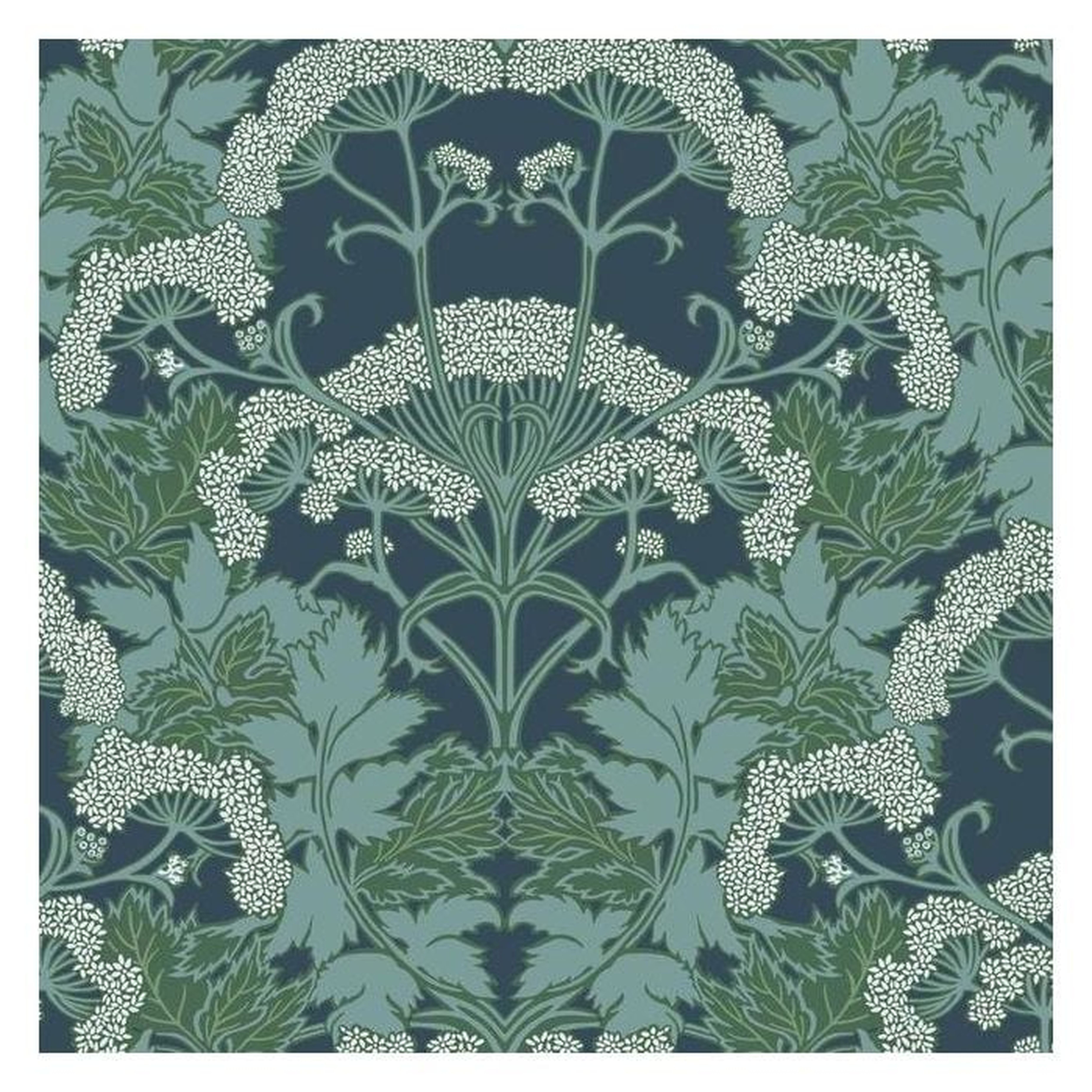 Yarrow Nouveau Unpasted Wallpaper - York Wallcoverings