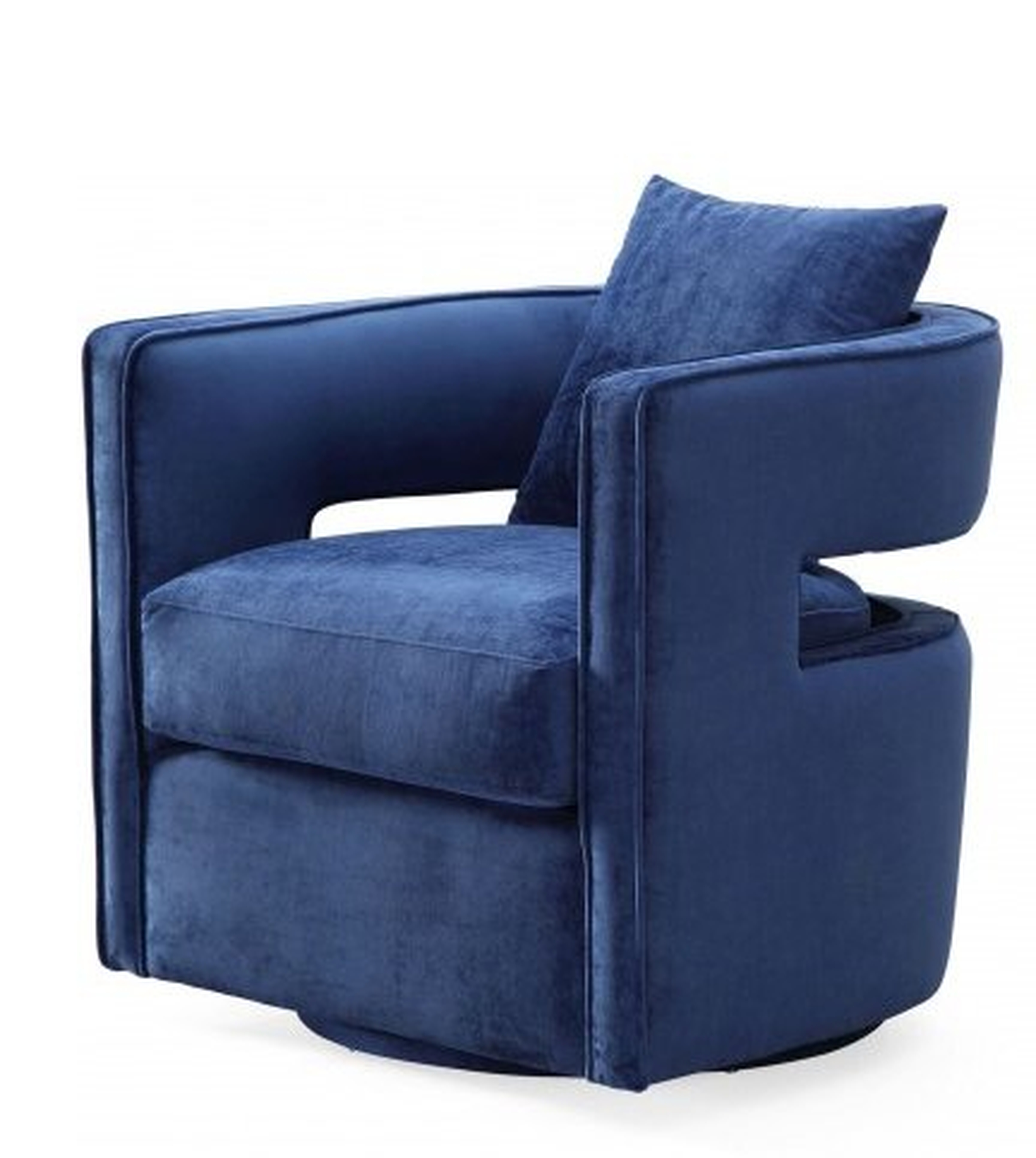 Daniela Navy Swivel Chair RESTOCK 5/23/2024. - Maren Home