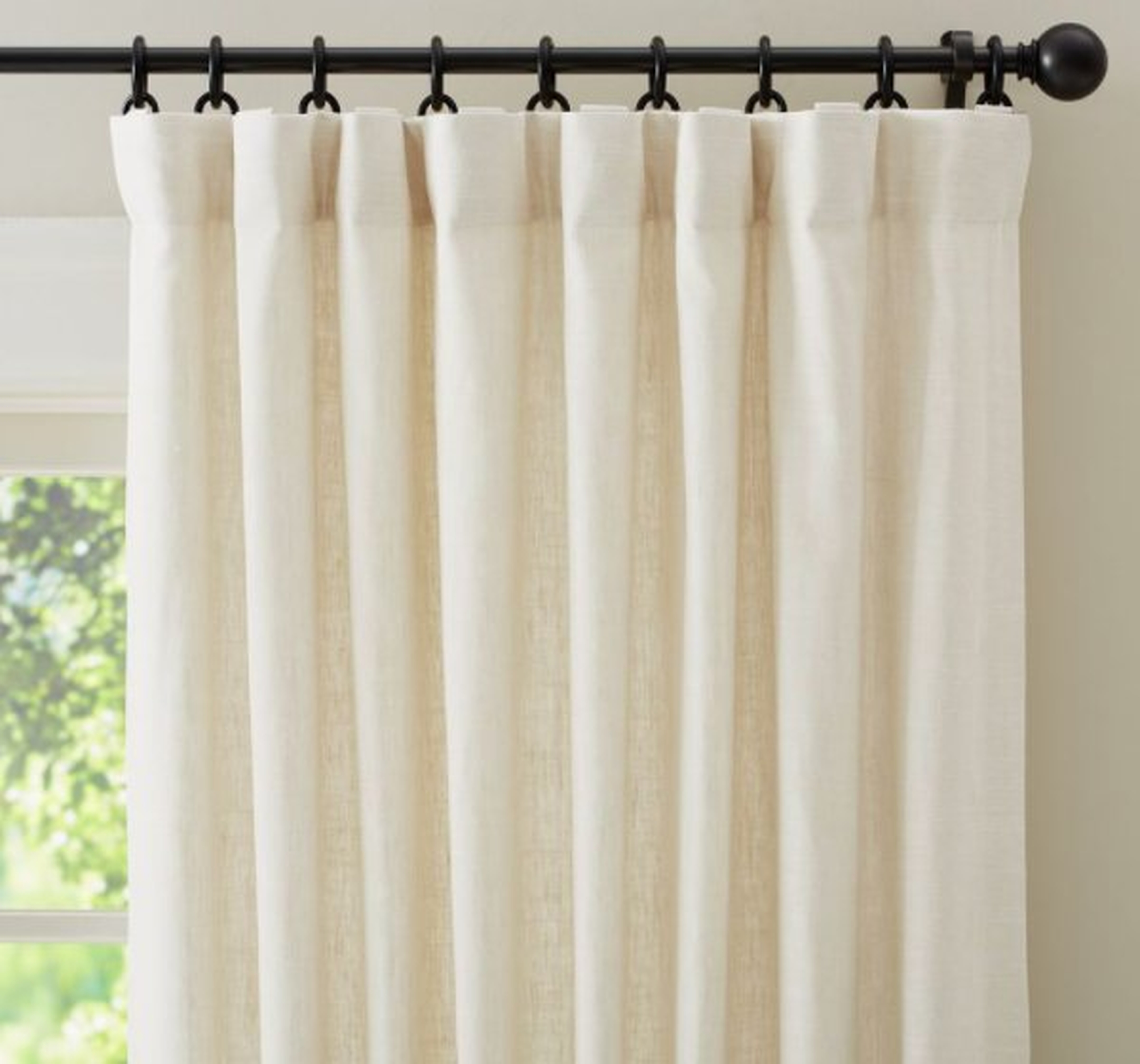 Custom Emery Curtain, Ivory 48 wide, 105 length - Pottery Barn