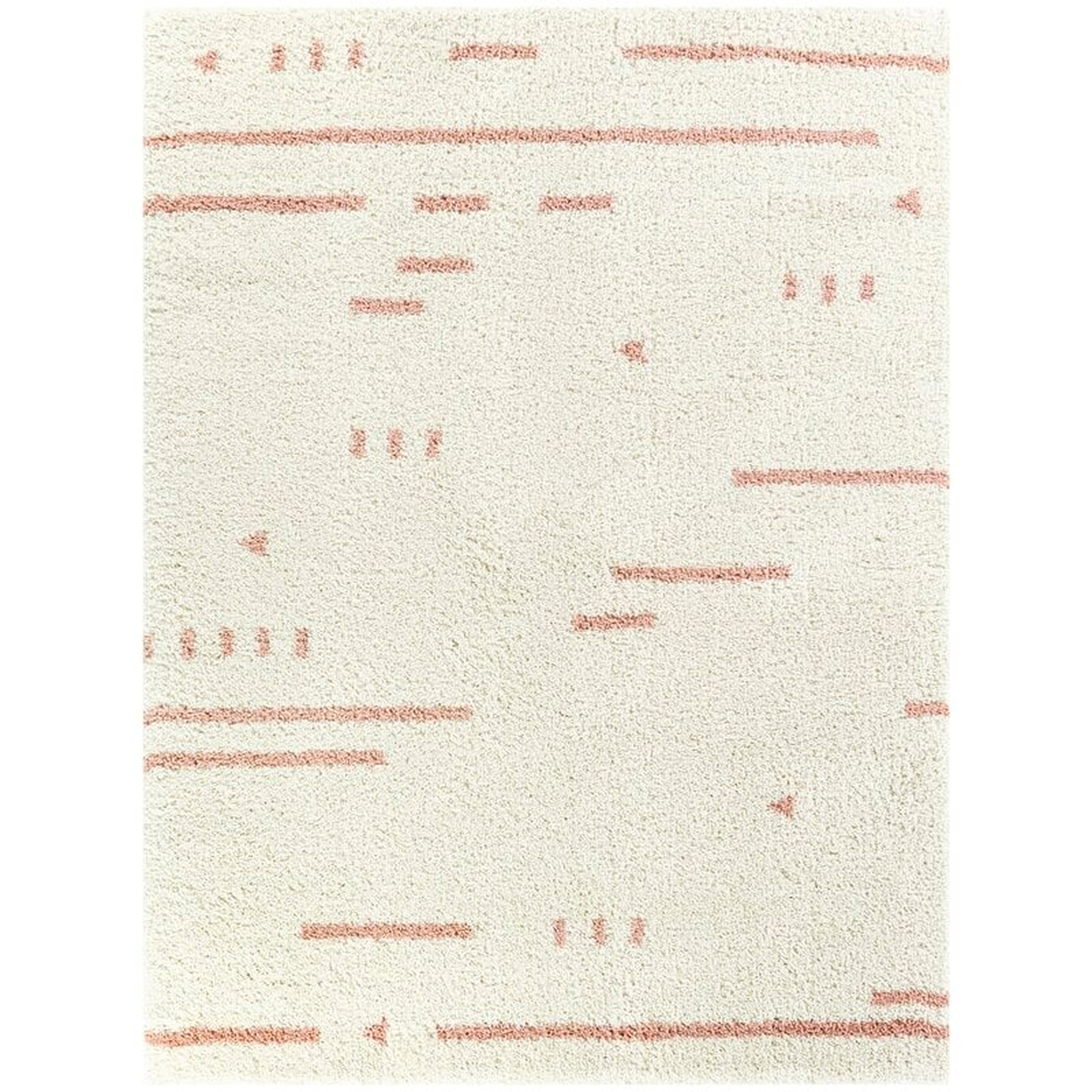 Geometric Cream/Pink Area Rug - Wayfair