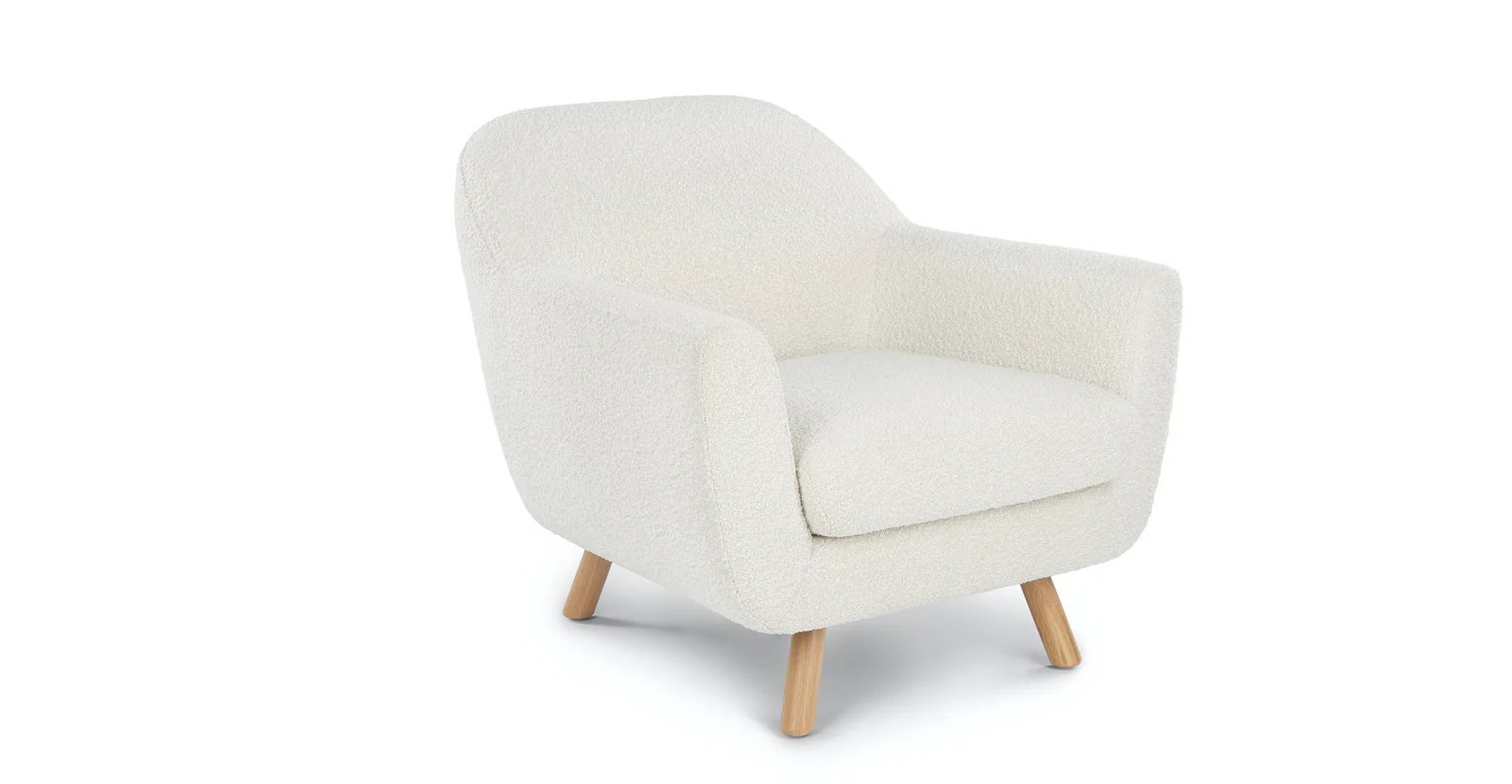 Gabriola Ivory Bouclé Lounge Chair - Article
