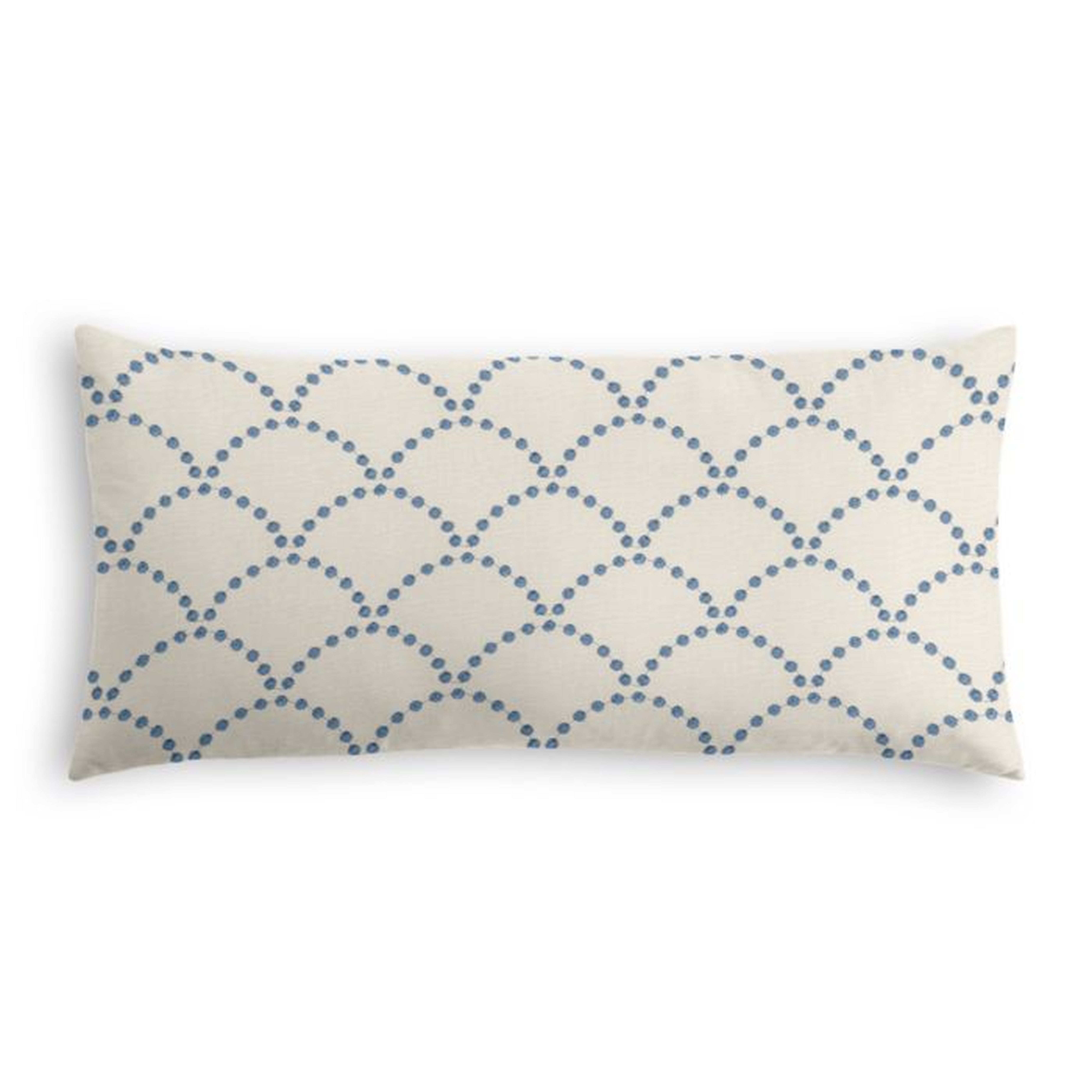 Lumbar Pillow Deco Darling - True Blue with Poly Fiber Insert - Loom Decor