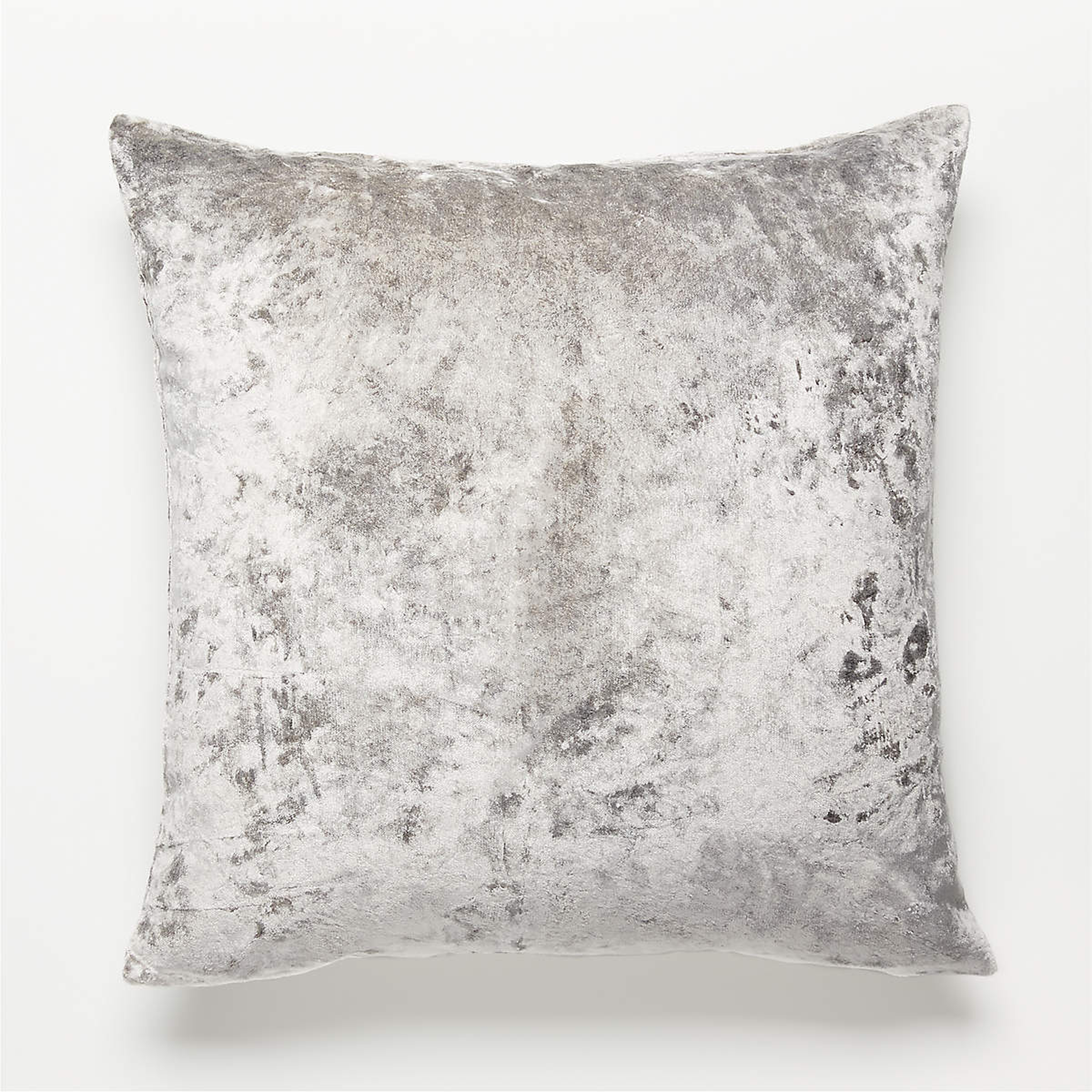 Strauss Pillow with Down-Alternative Insert, Light Gray, 20" x 20" - CB2