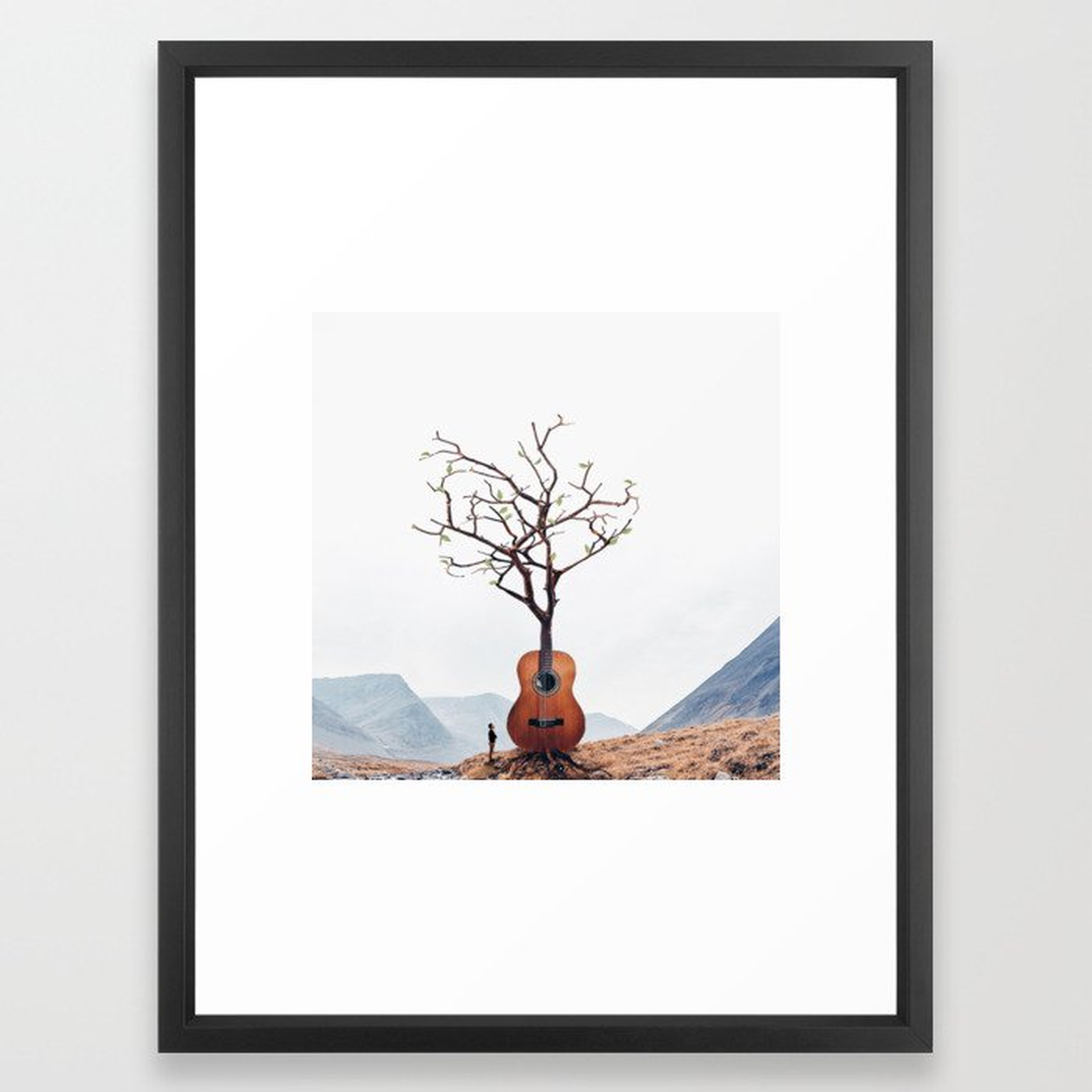 Guitar Tree Framed Art Print by Luisa Azevedo - Society6