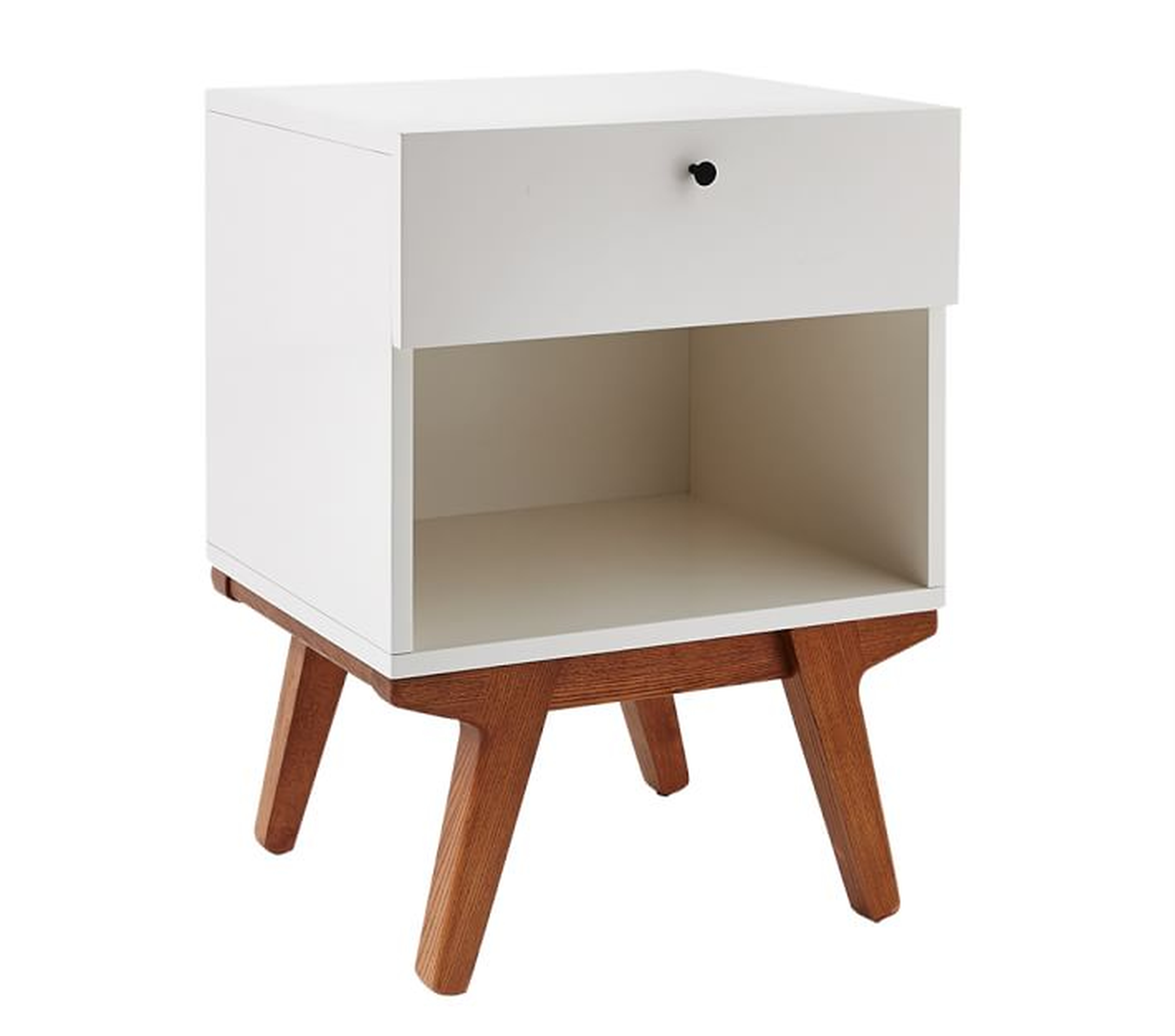 west elm x pbk Modern Nightstand, White Lacquer - Pottery Barn Kids