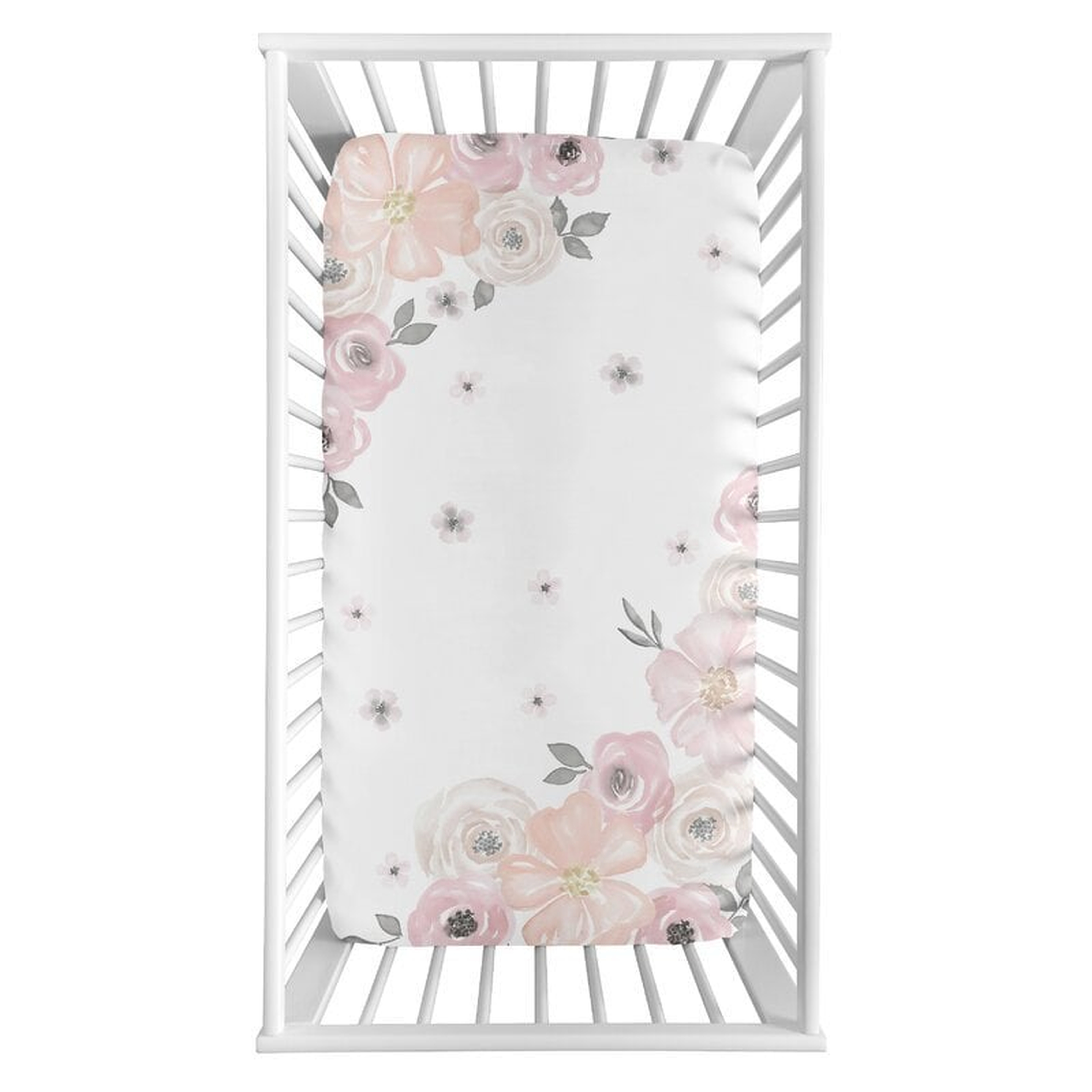 Watercolor Floral Fitted Crib Sheet - Wayfair