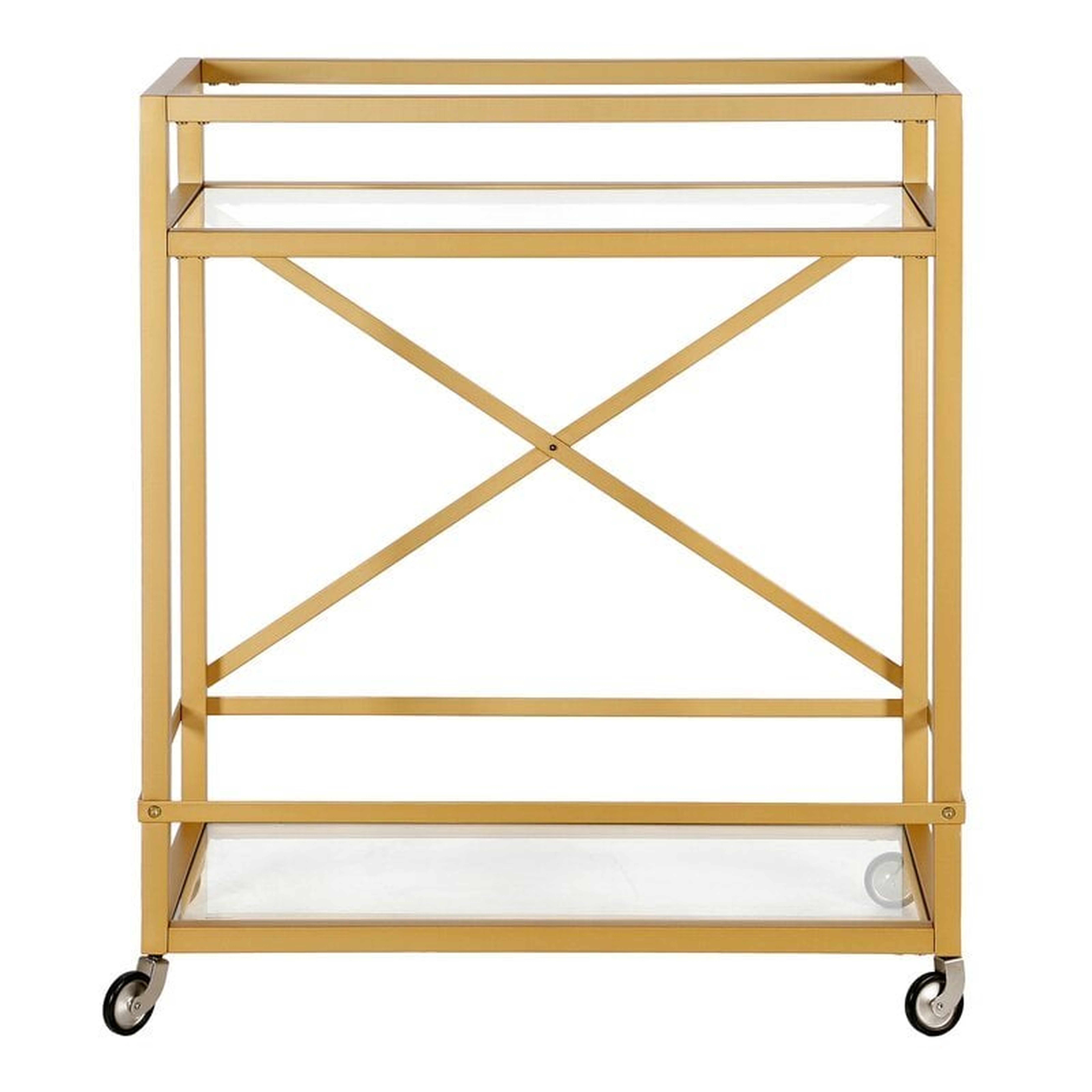 Melora Bar Cart- brass - Wayfair