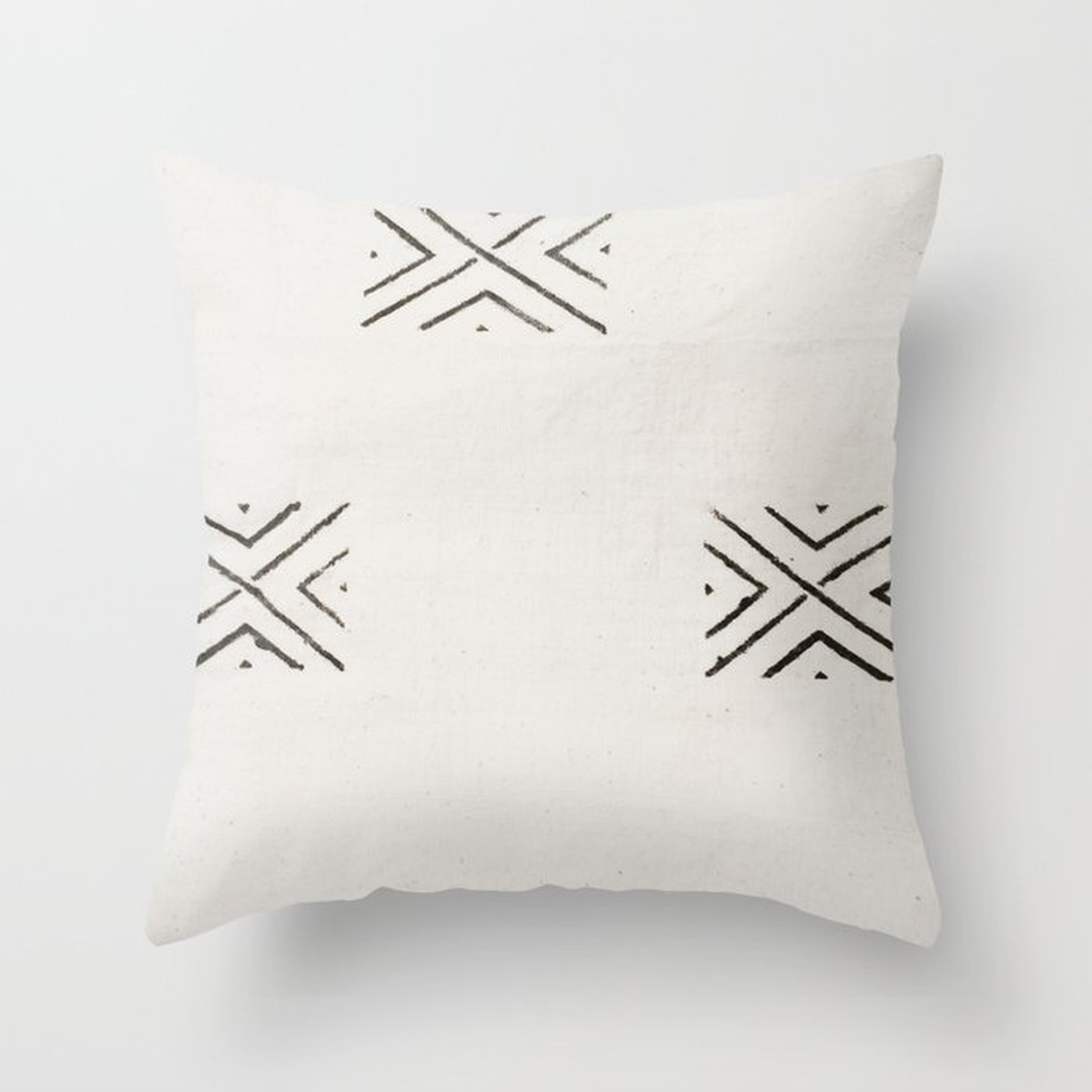 Big X Throw Pillow with insert, Indoor, White & Black, 18" x 18" - Society6