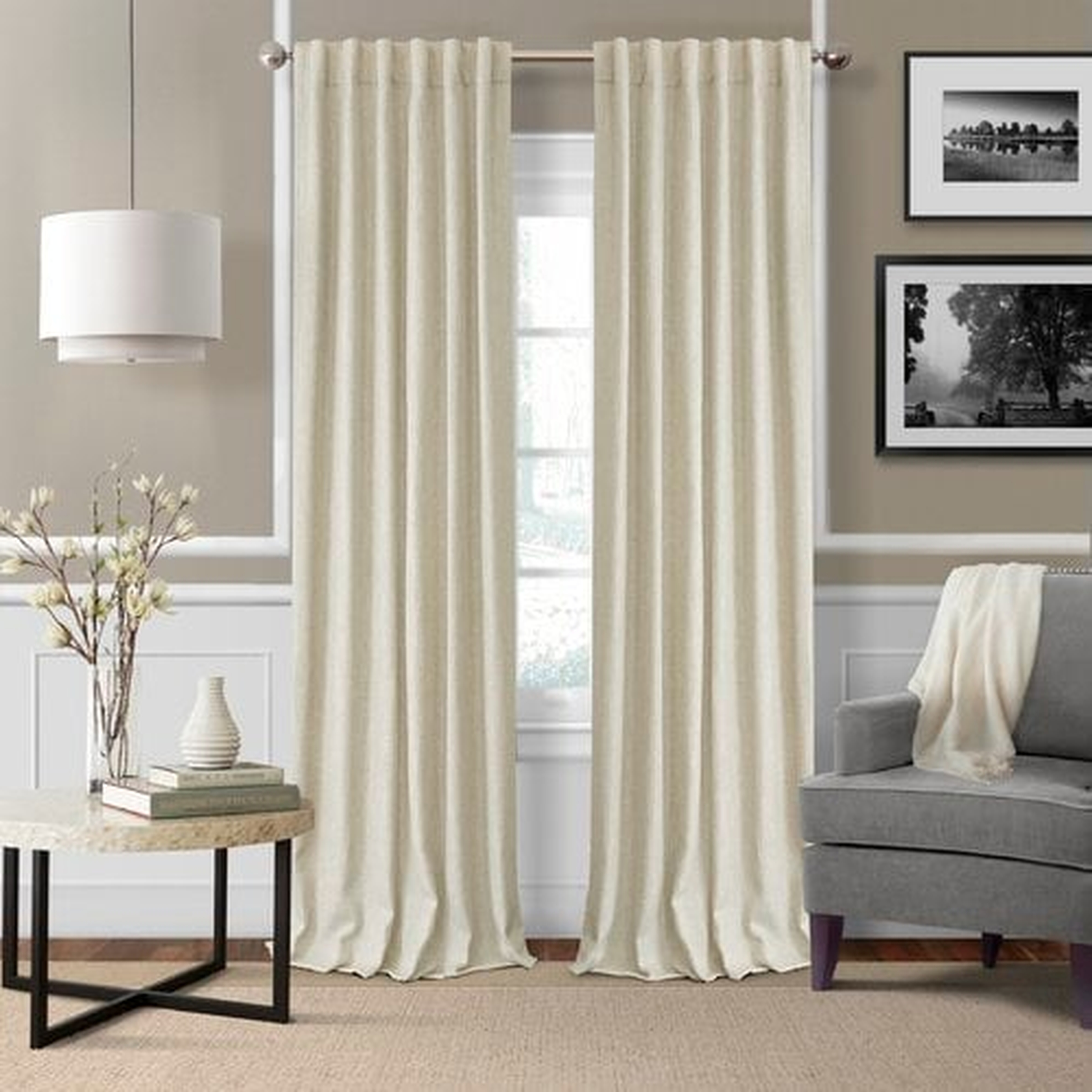 Aston Solid Room Darkening Thermal Rod Pocket Single Curtain Panel - Wayfair