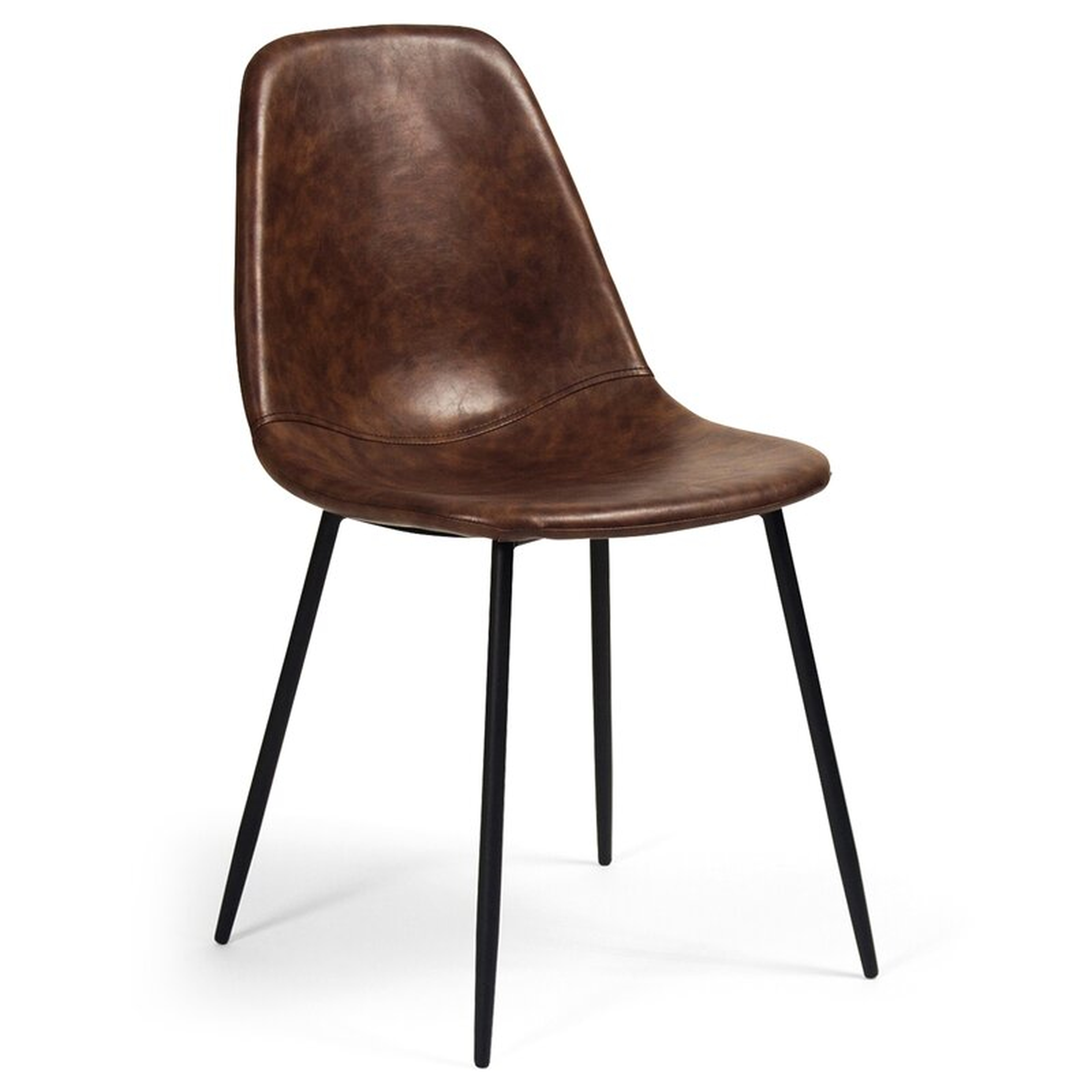 Neil Upholstered Dining Chair (Set of 2) / Dark Brown - AllModern