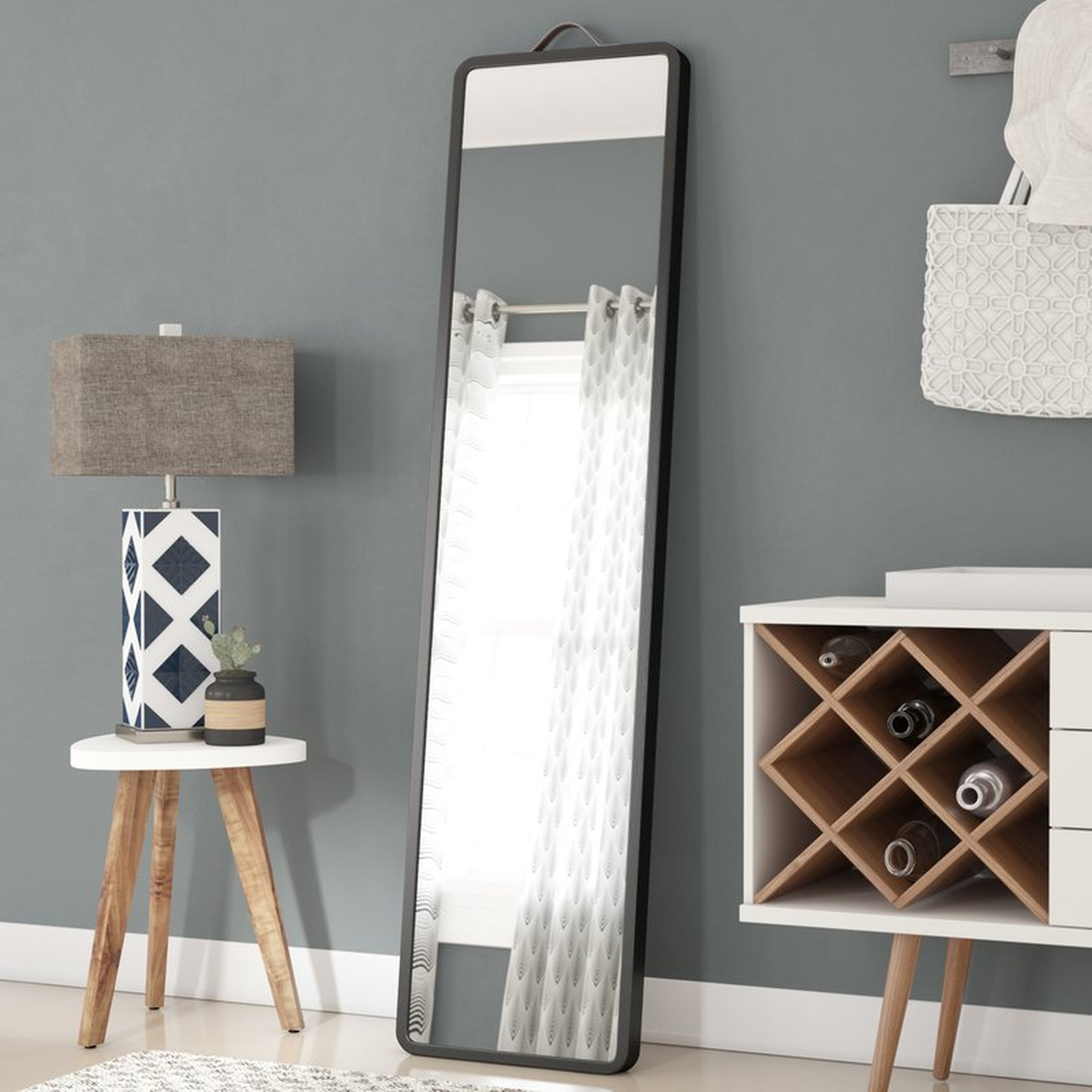 Modern Floor Leaning Full Length Mirror - Wayfair