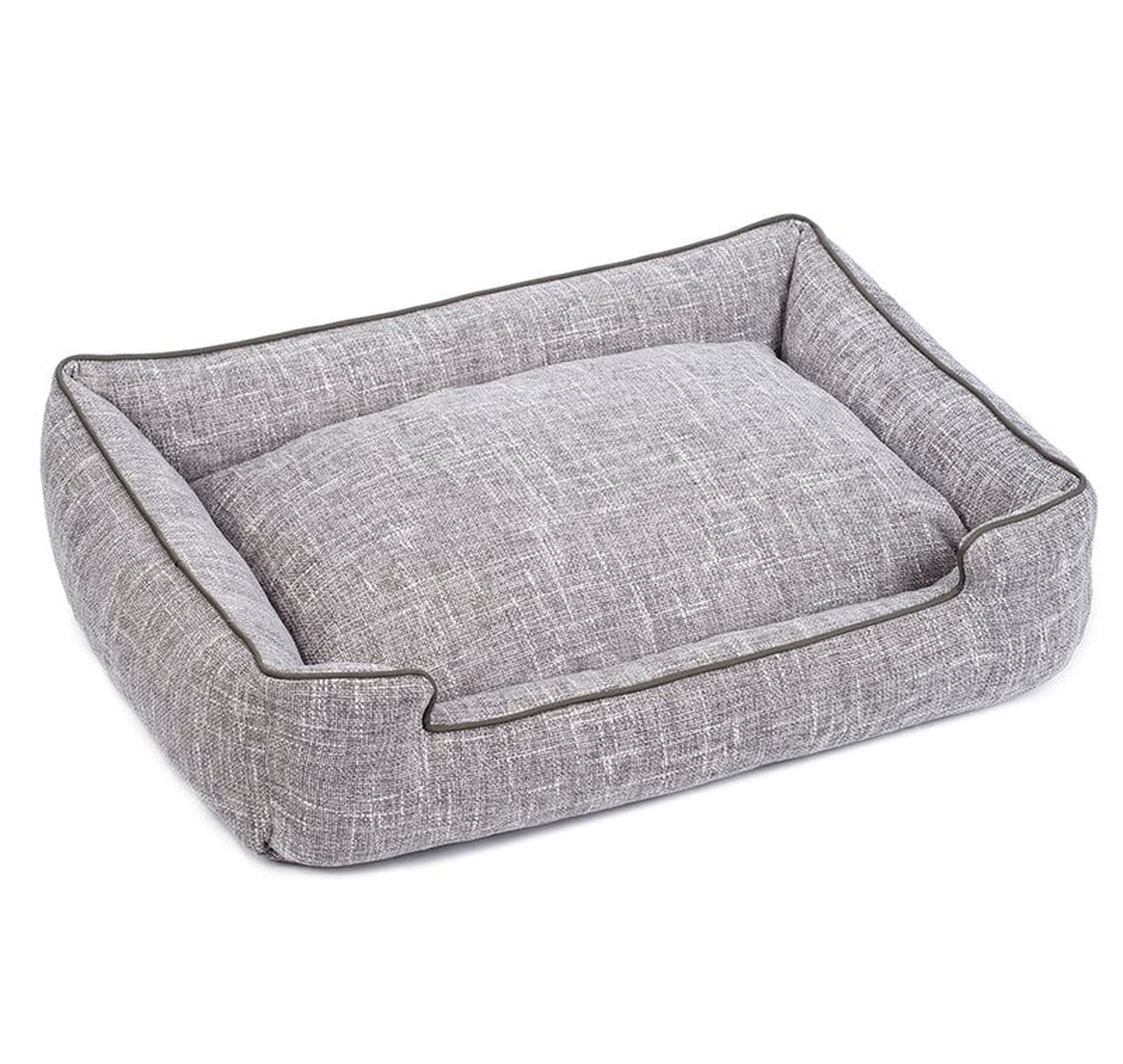 Harper Textured Woven Lounge Dog Bed - Gris, Large - Wayfair
