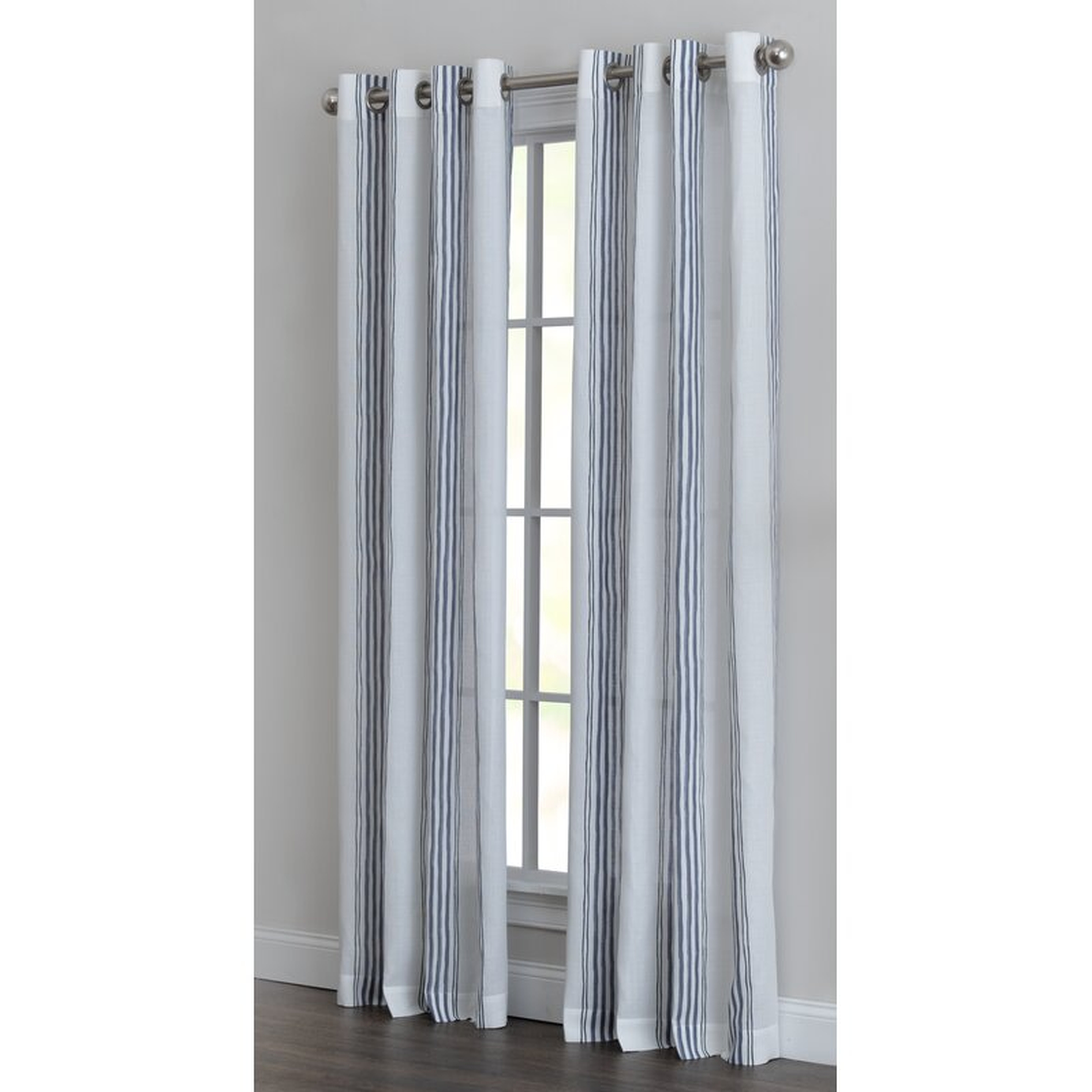 Ouida Striped Room Darkening Grommet Single Curtain Panel - Wayfair