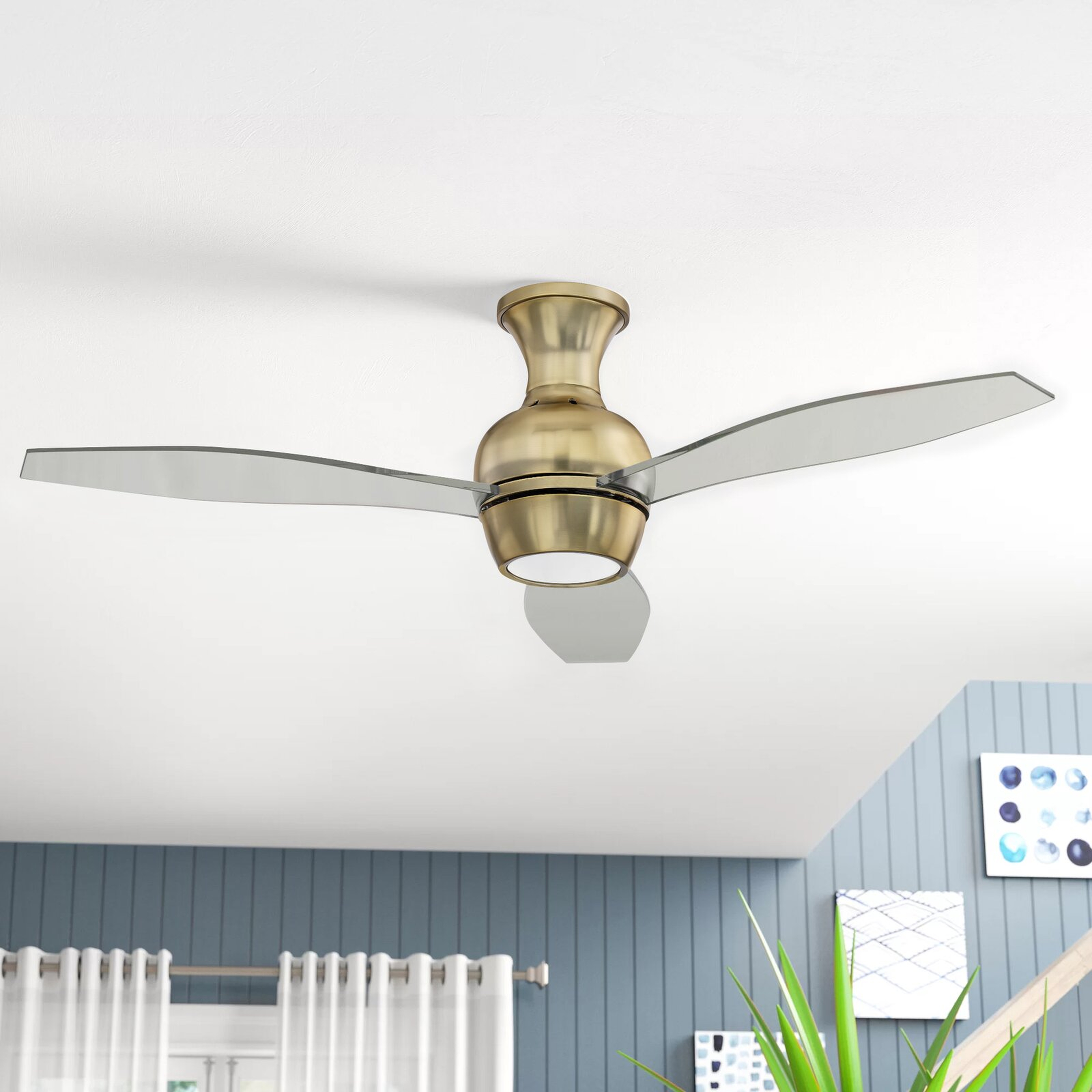 52" Mcnemar 3 - Blade LED Propeller Ceiling Fan with Wall Control and Light Kit Included - Wayfair