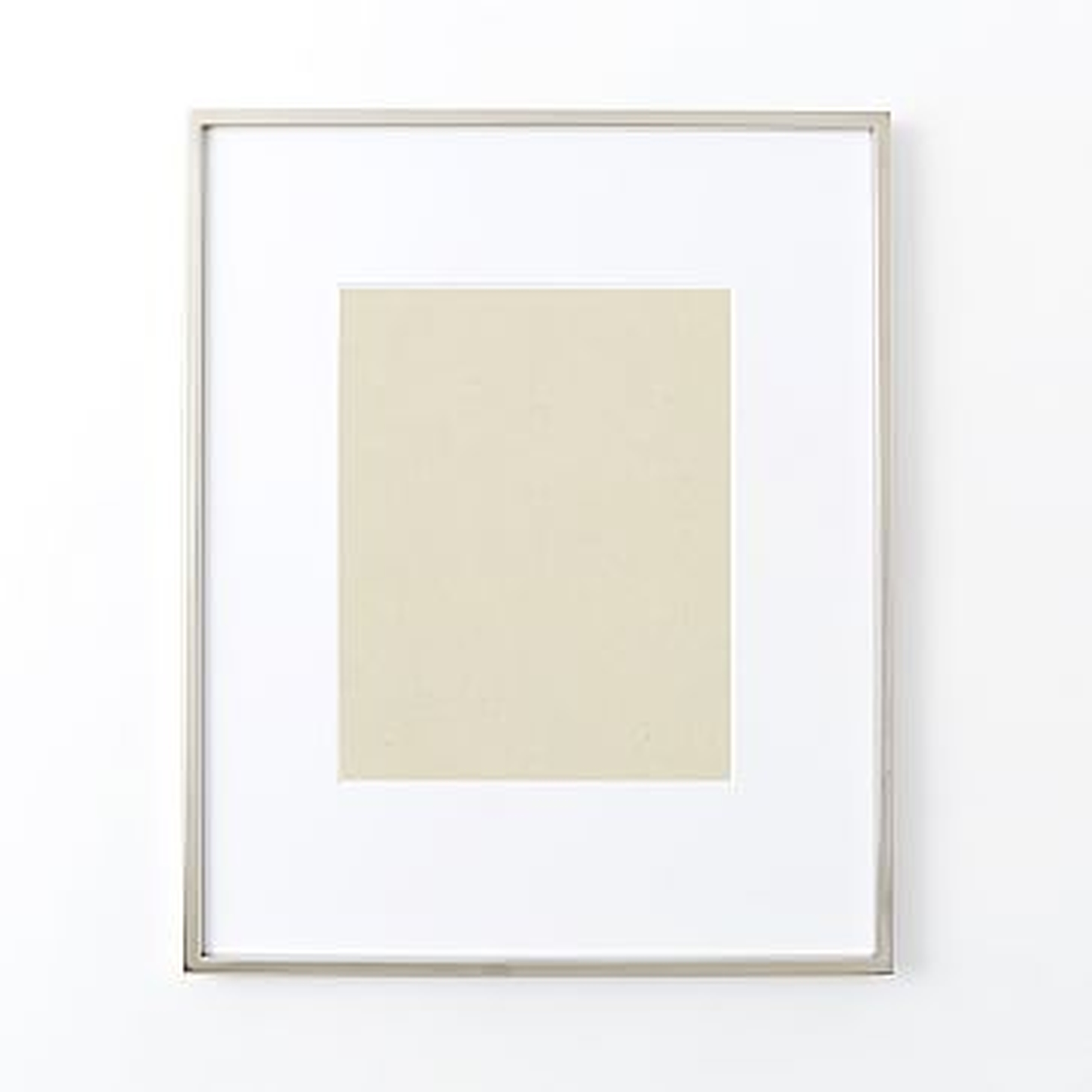 Gallery Frame, Polished Nickel, 8" x 10" (13" x 16" without mat) - West Elm