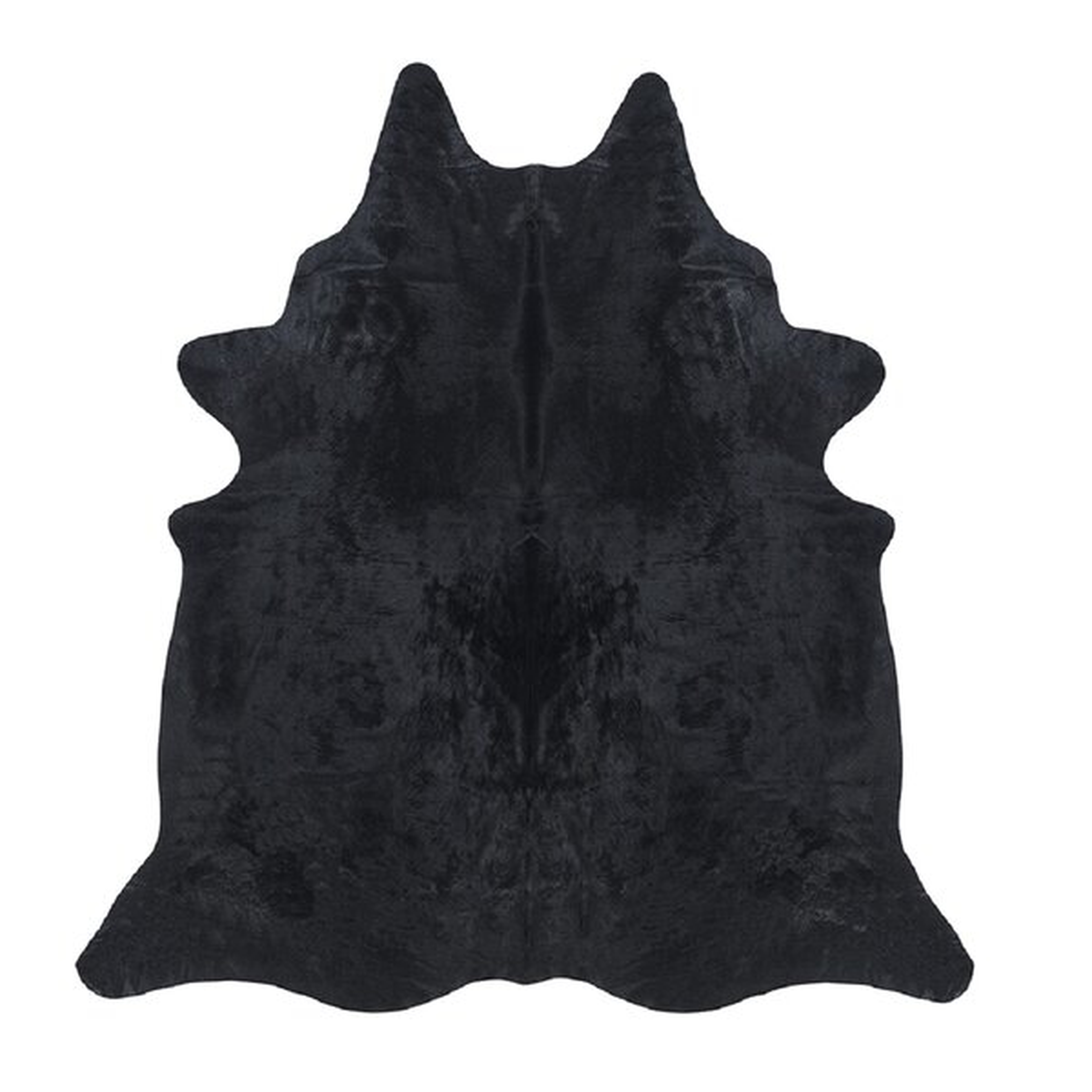 SOLID DYED COWHIDE BLACK AREA RUG - Perigold