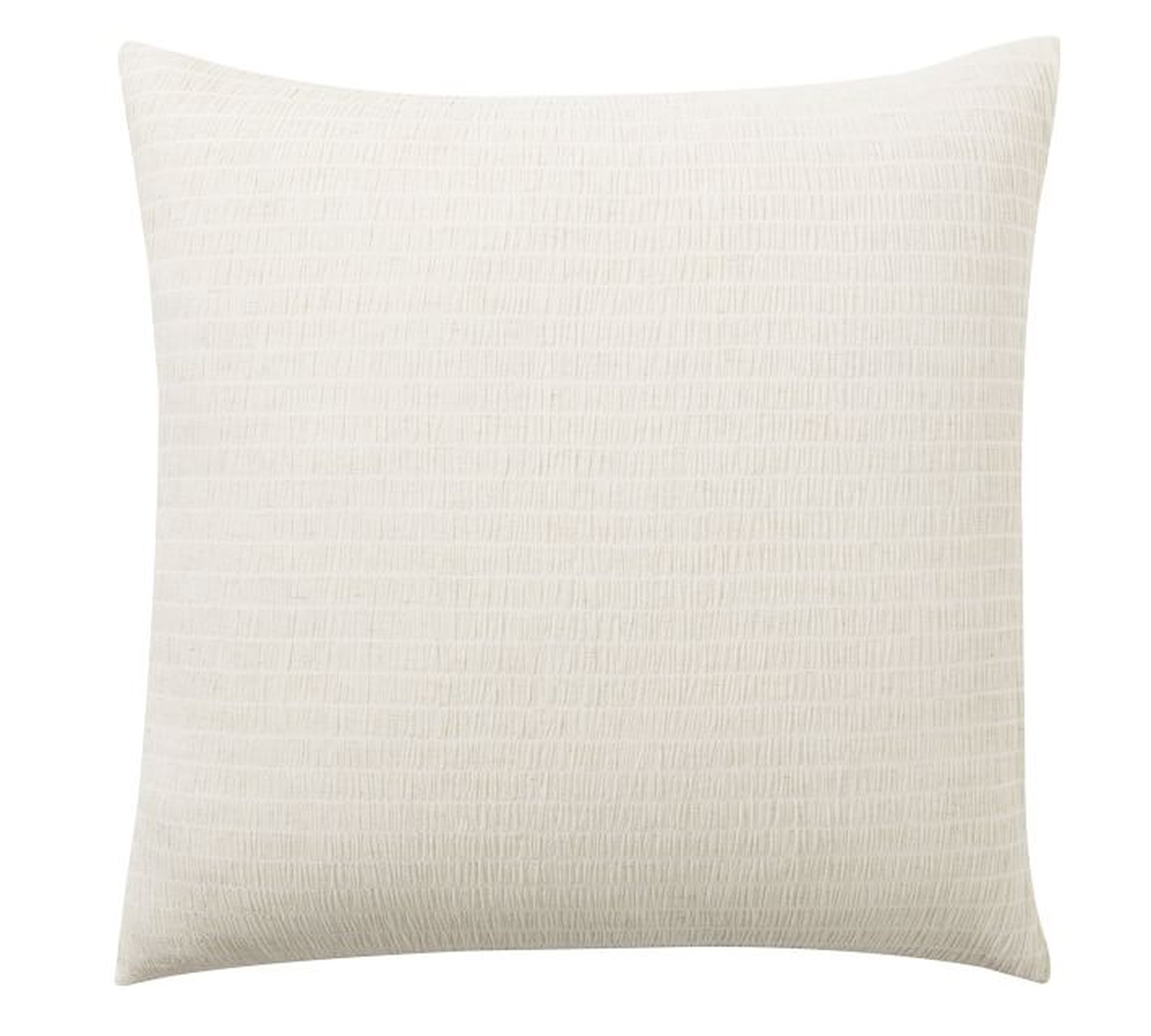 Beck Ruched Cotton Sham, Euro, Flax - Pottery Barn