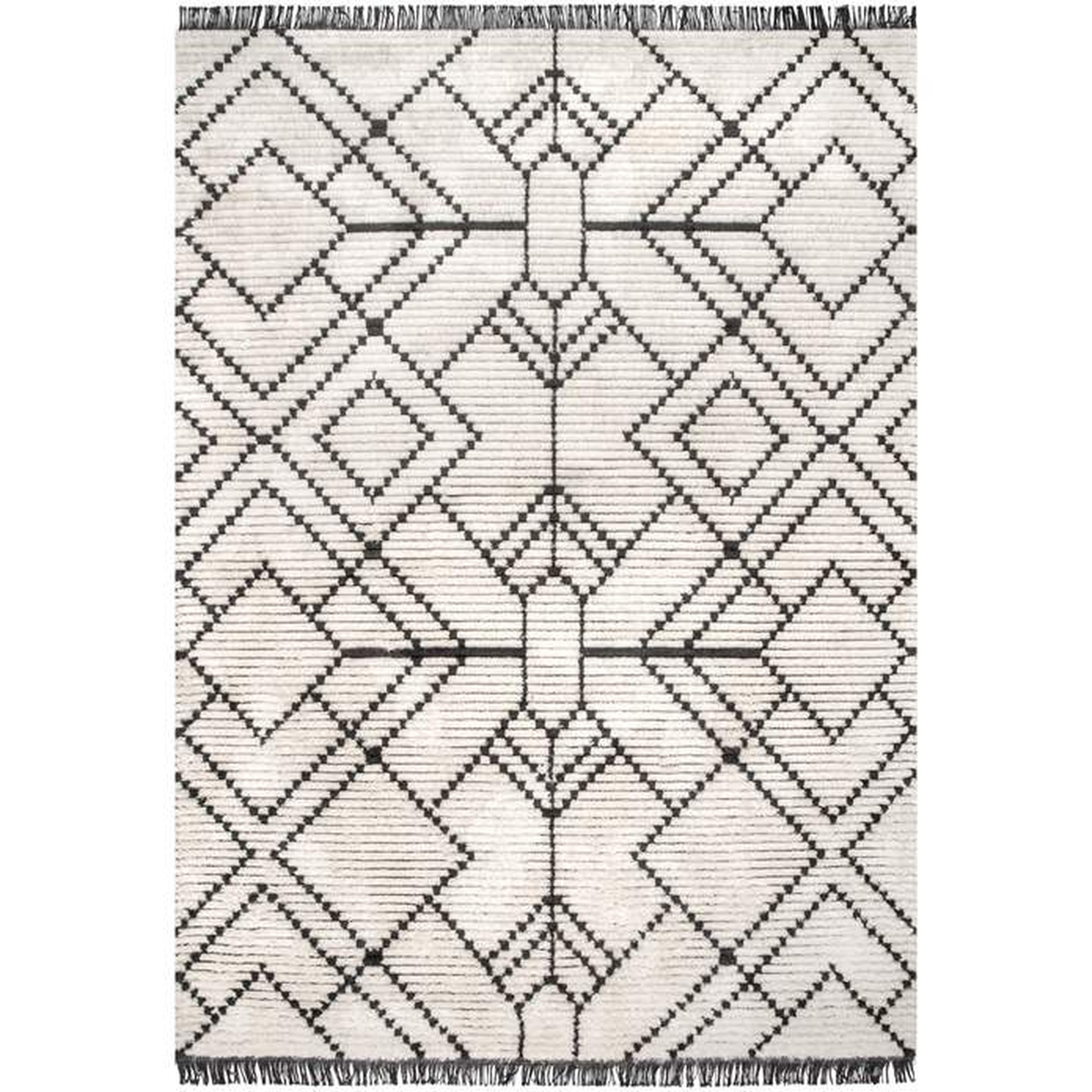 Carlina Modern Geometric Soft Shag Fringe - nuloom