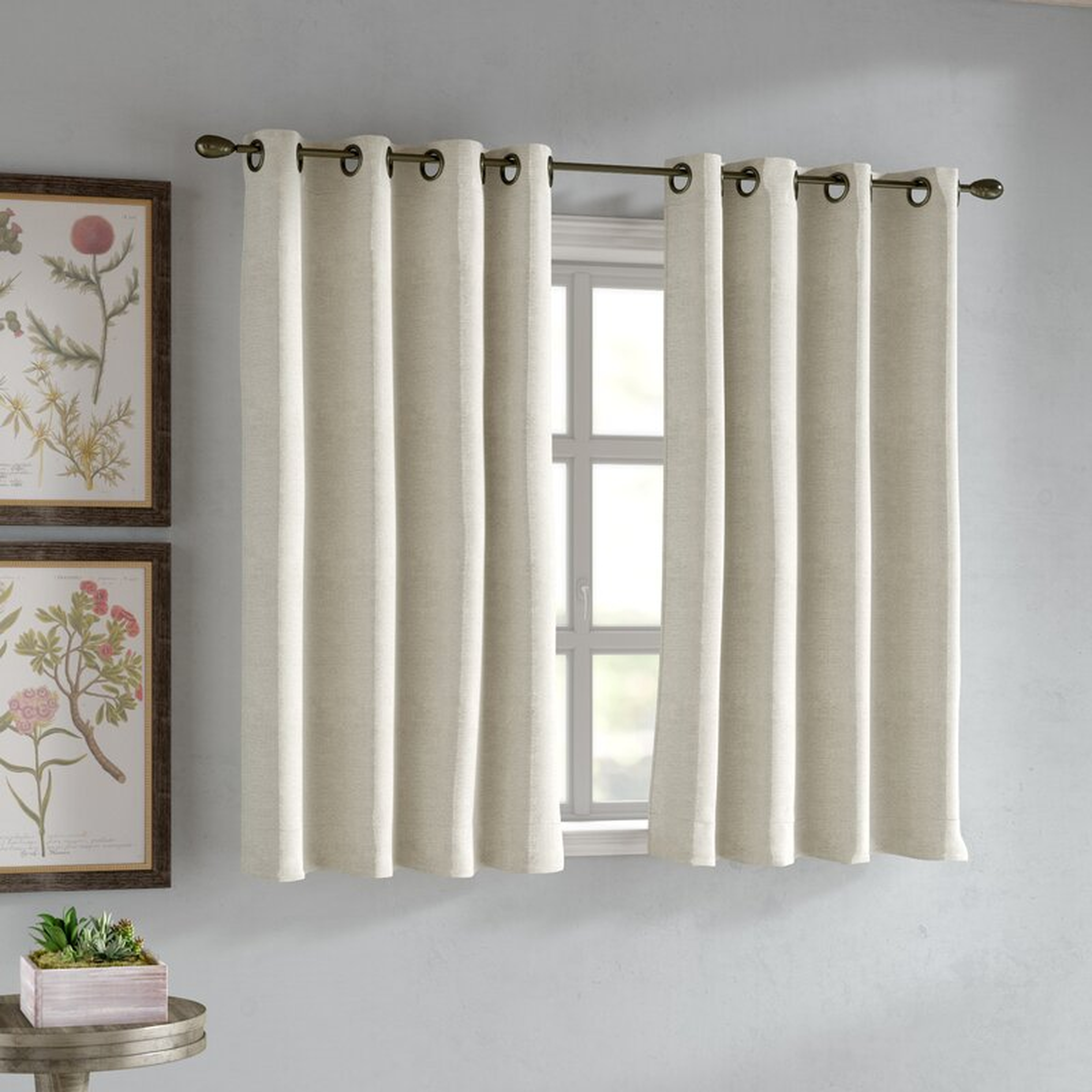 Gleason Short Solid Room Darkening Grommet Single Curtain Panel - Wayfair