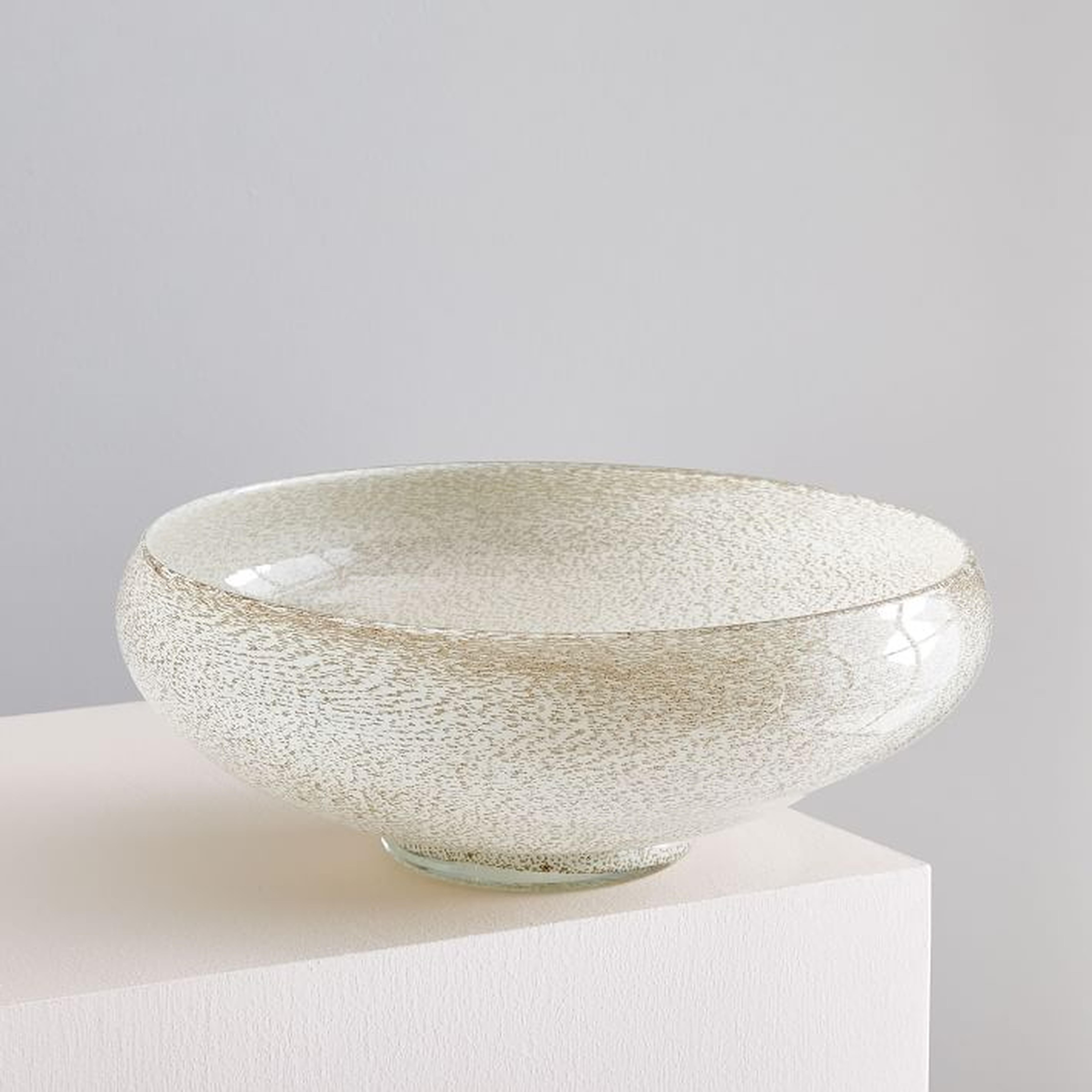 Jade Colored Glass Centerpiece Bowl - Crate and Barrel