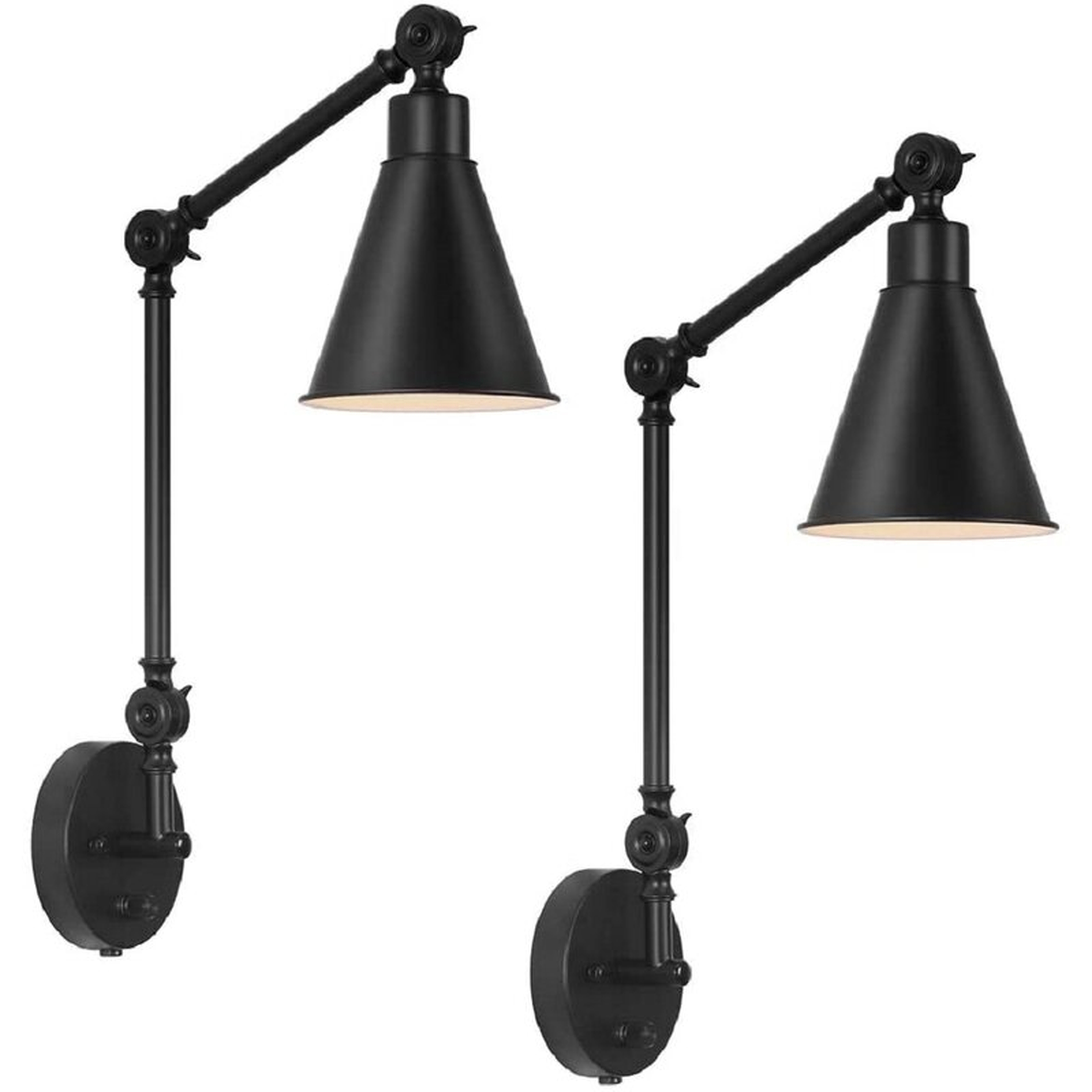Vespi 1 - Light Dimmable Black Swing Arm (Set of 2) - Wayfair
