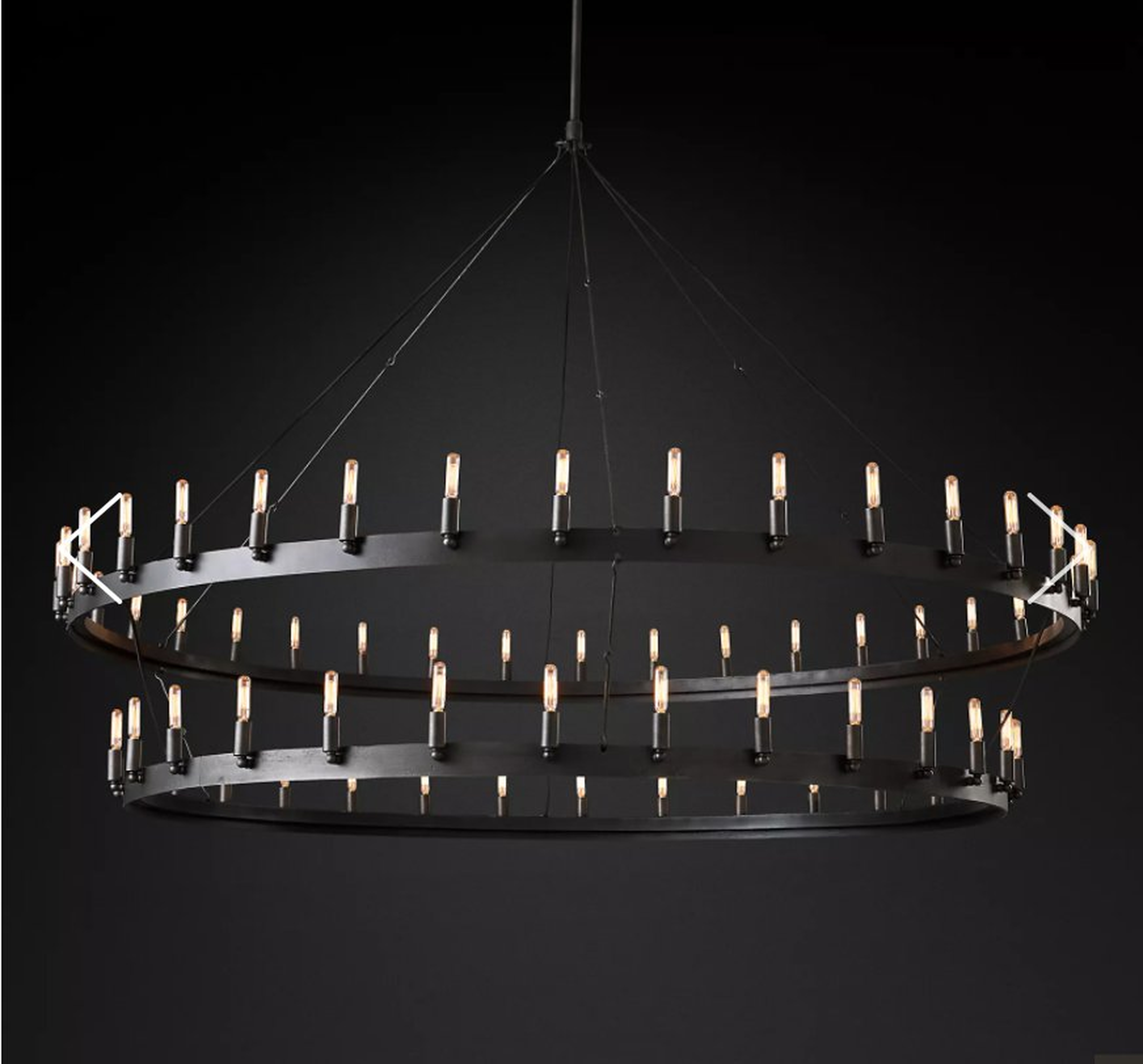 CAMINO VINTAGE FILAMENT TWO-TIER CHANDELIER - RH