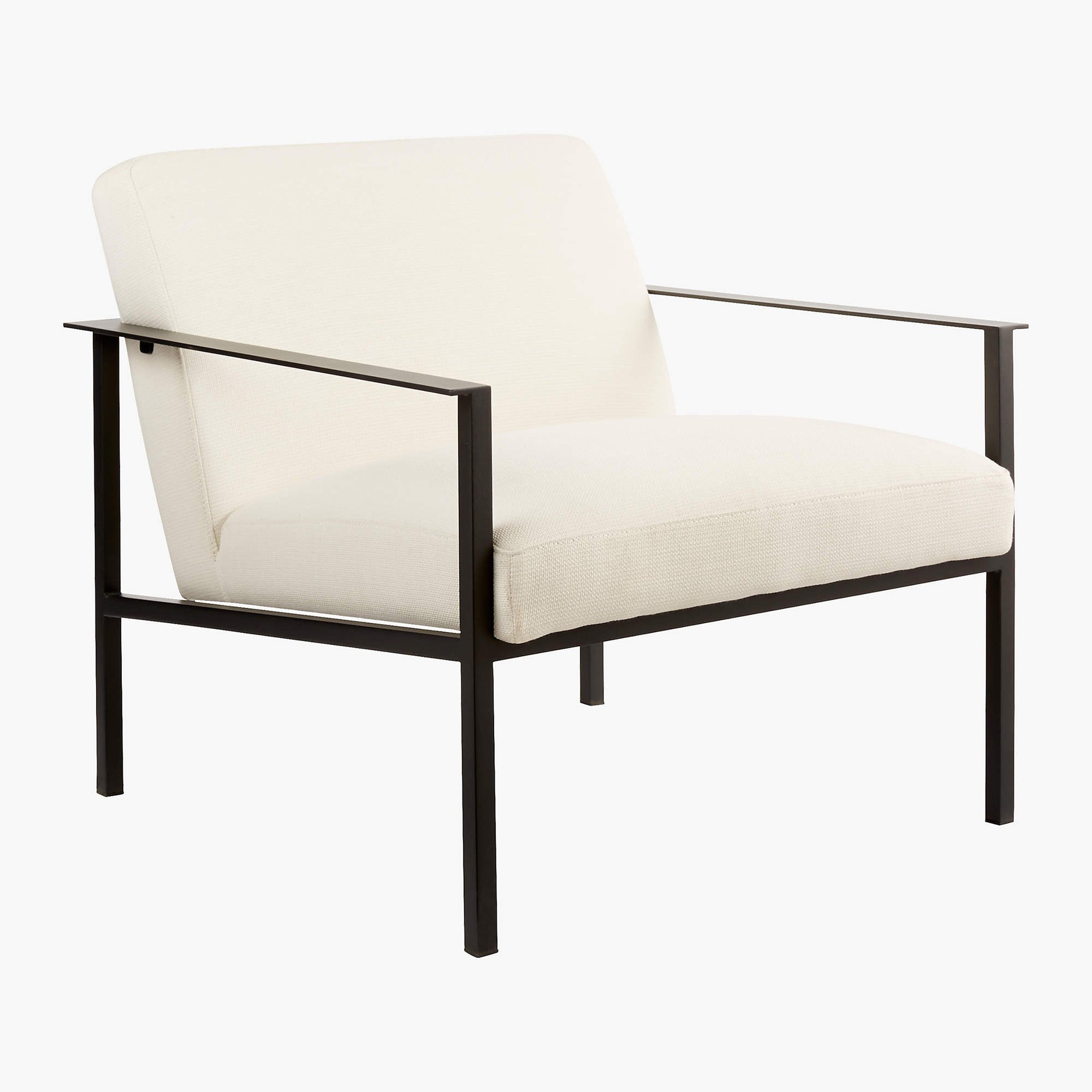 Cue White Chair with Black Legs - CB2