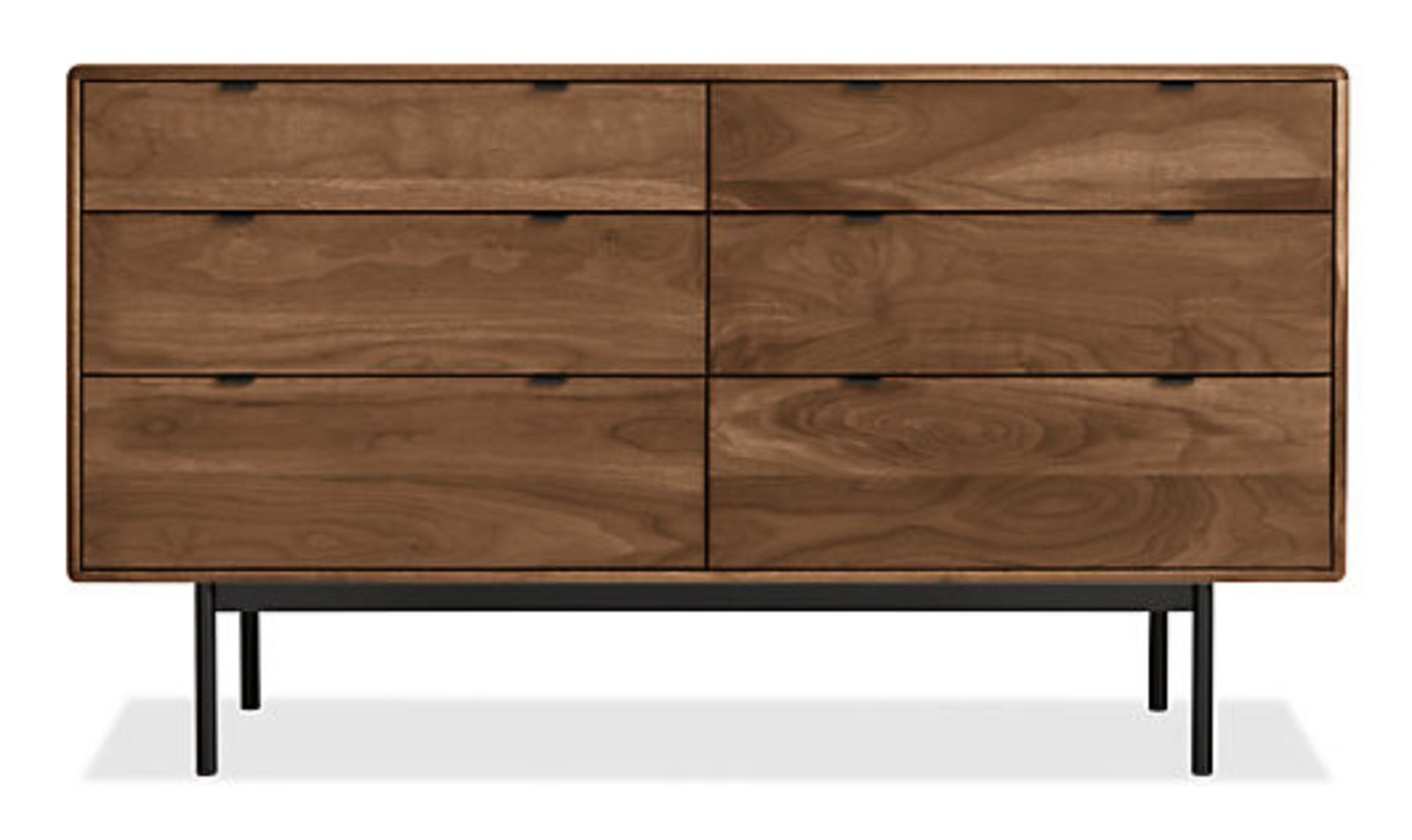 Hensley 60w 20d 33h Six-Drawer Dresser - Walnut - Room & Board