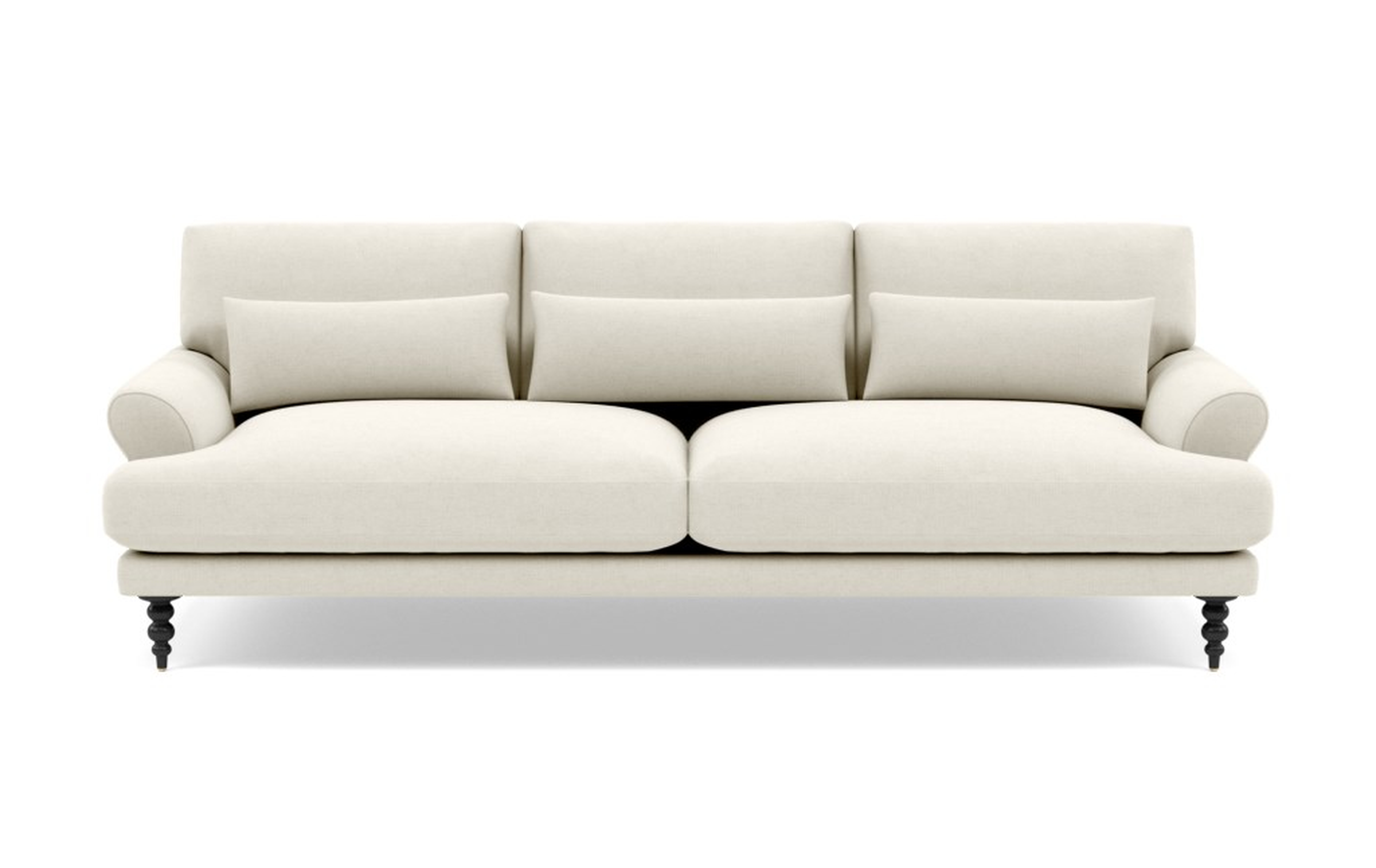 MAXWELL Fabric Sofa - Chalk Heathered Weave - Interior Define