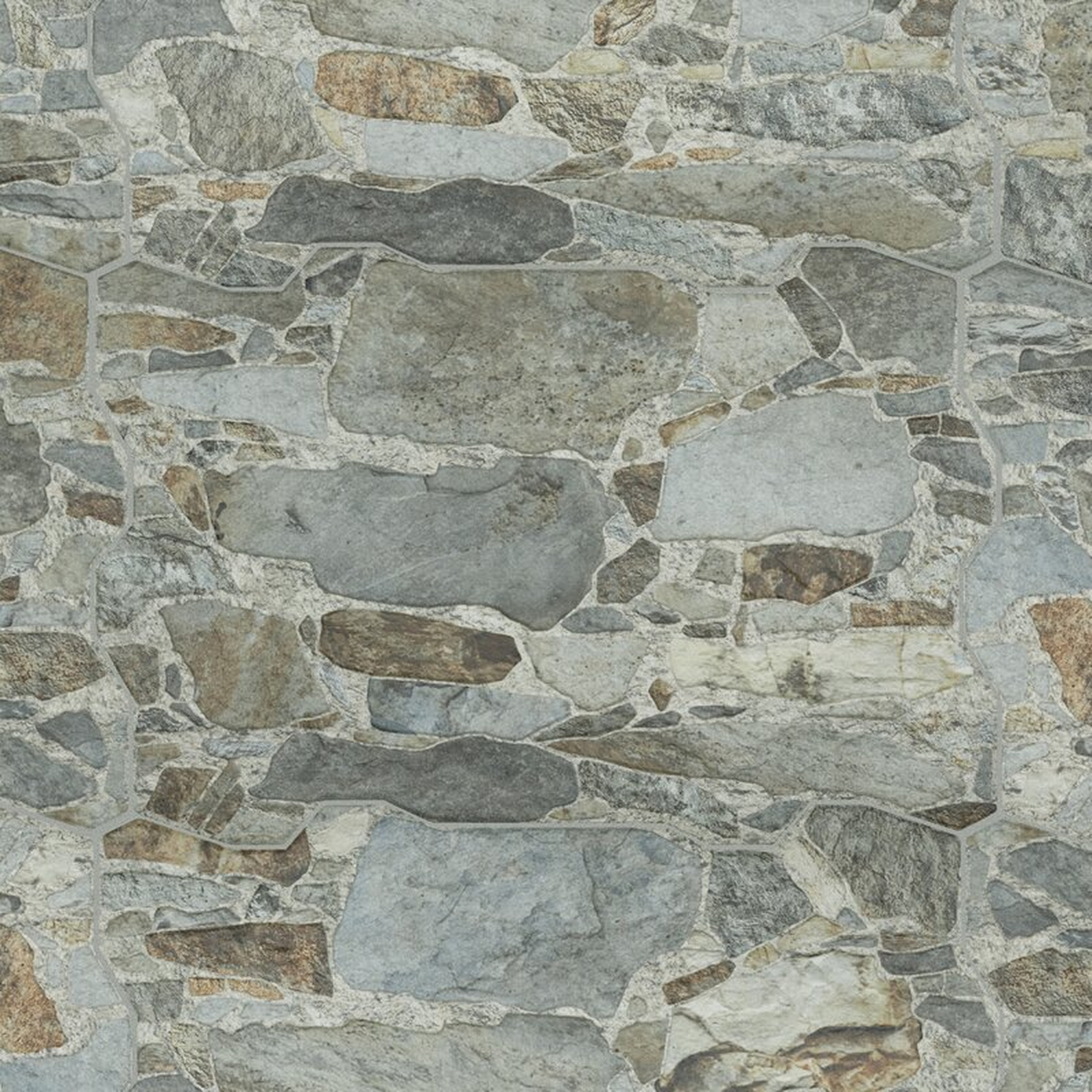 Rambla 15" x 23" Porcelain Stone Look Wall & Floor Tile / Beige - Gray - Wayfair