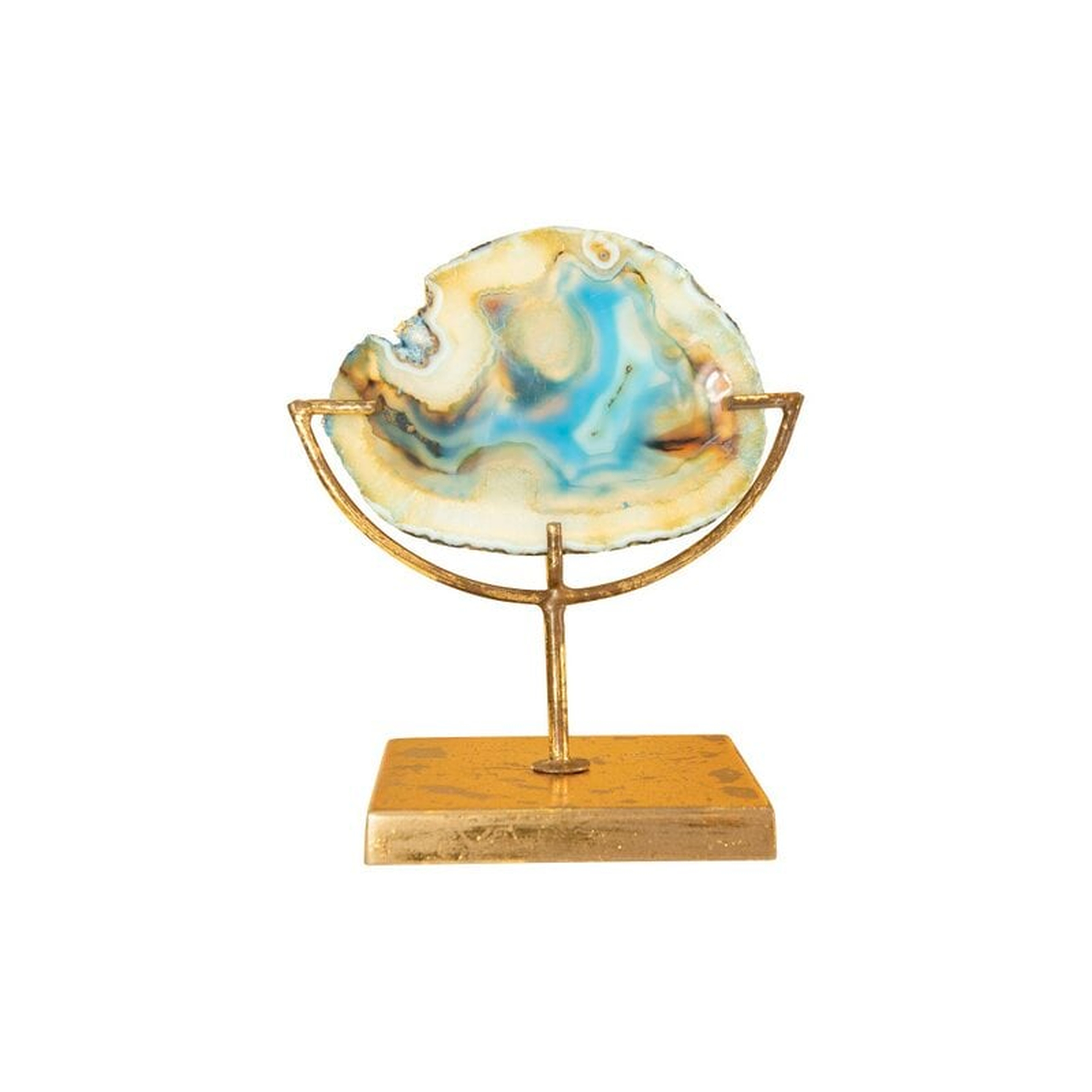 Agate on Stand - Blue/Gold - AllModern