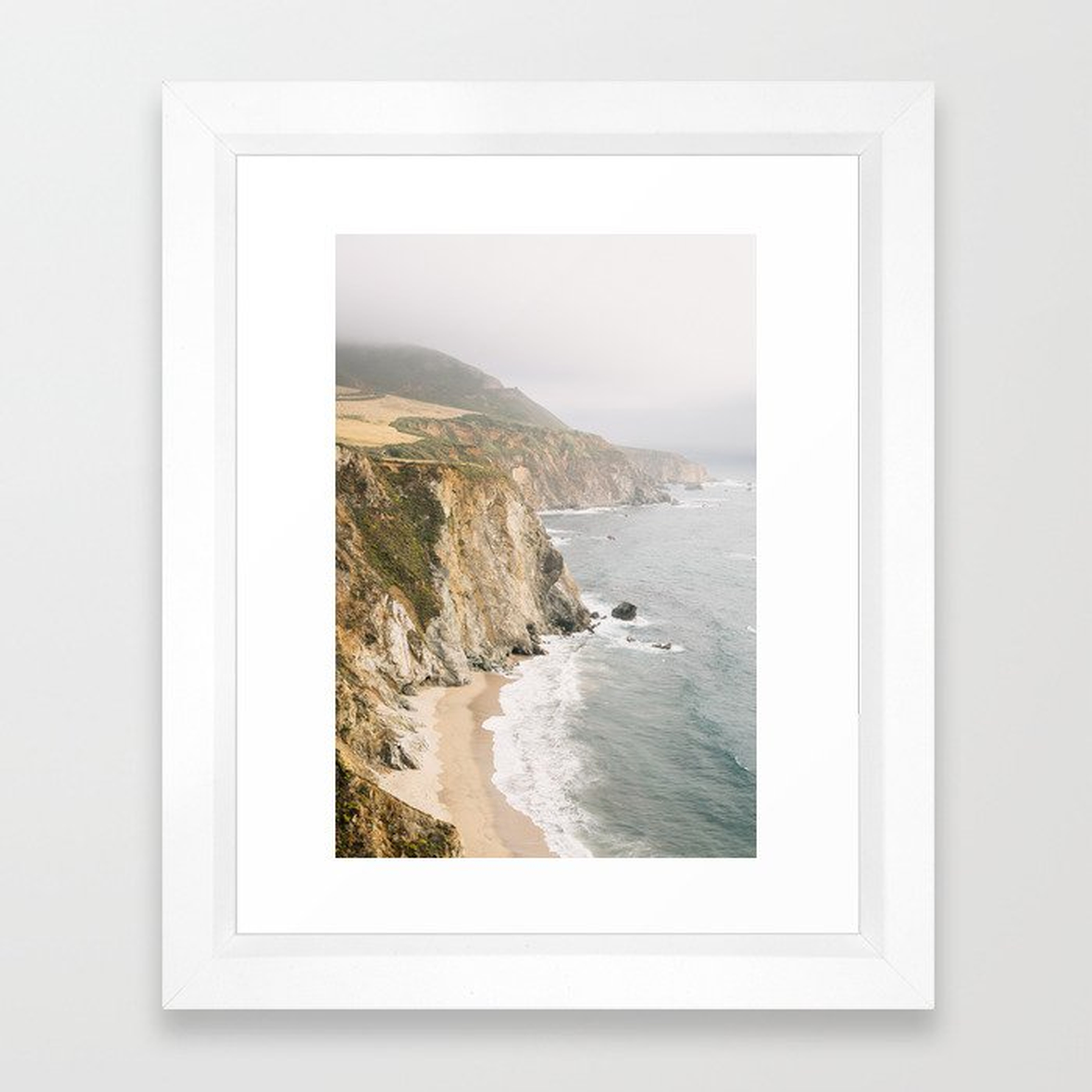 Big Sur California Framed Art Print - 10"x12" - vector white frame - Society6