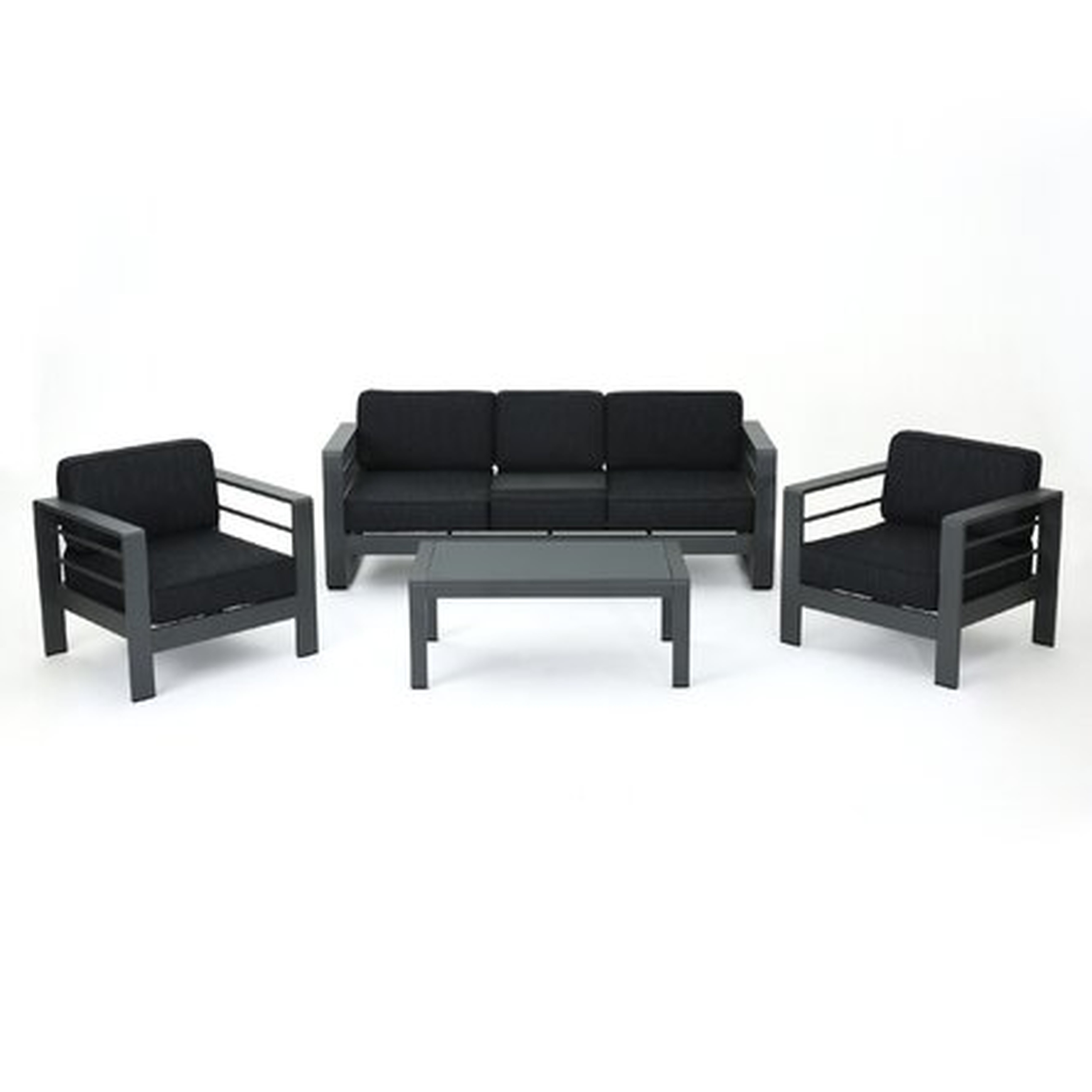 Royalston 4 Piece Sofa Seating Group with Cushions - Wayfair
