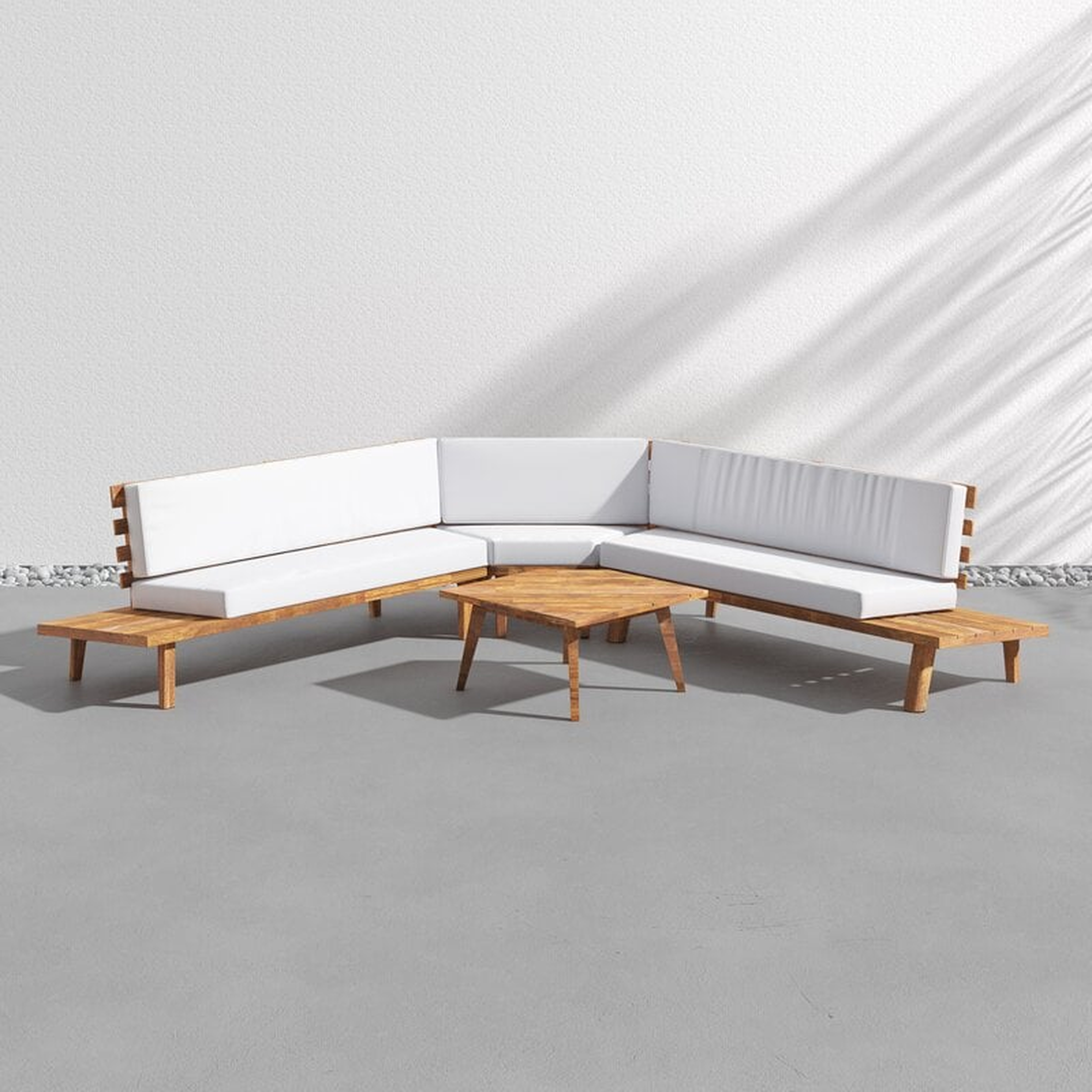 Calloway 4 Piece Sectional Seating Group with Cushions - AllModern