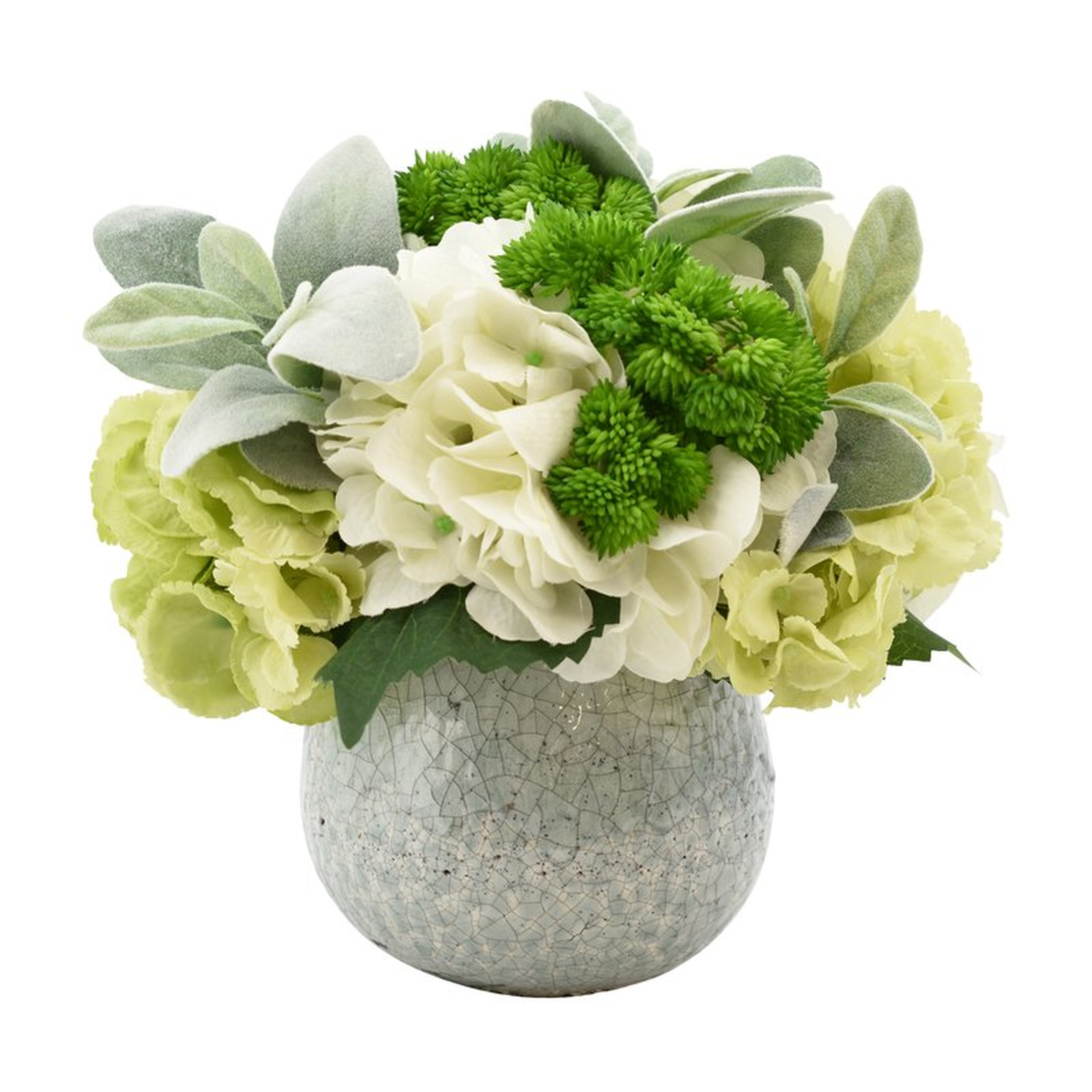Hydrangeas Floral Arrangement in Pot - Wayfair